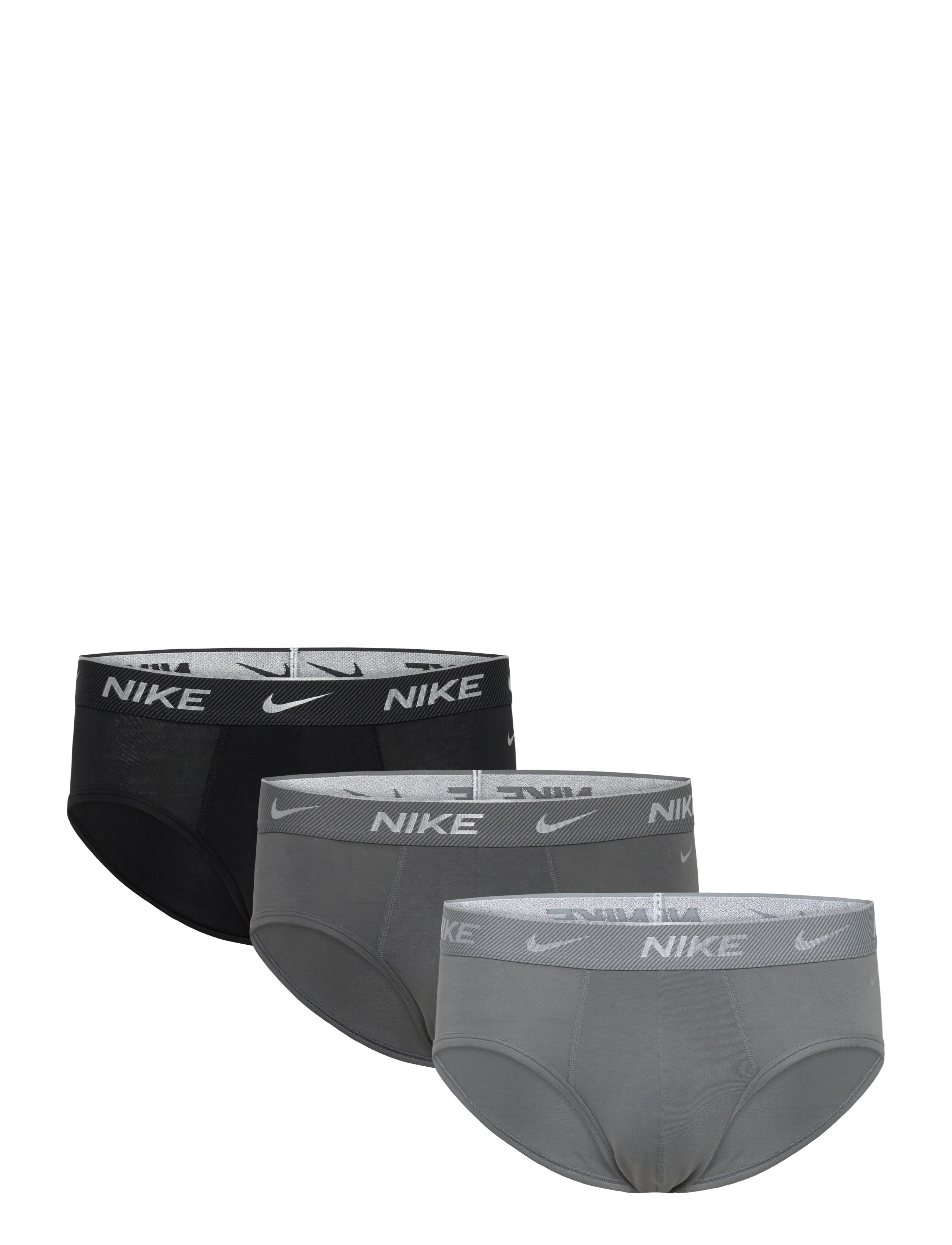 NIKE Underwear - BRIEF 3PK - sous-vêtements et chaussettes - blk/irn gry/cool gry h shn txtrd wb - 0