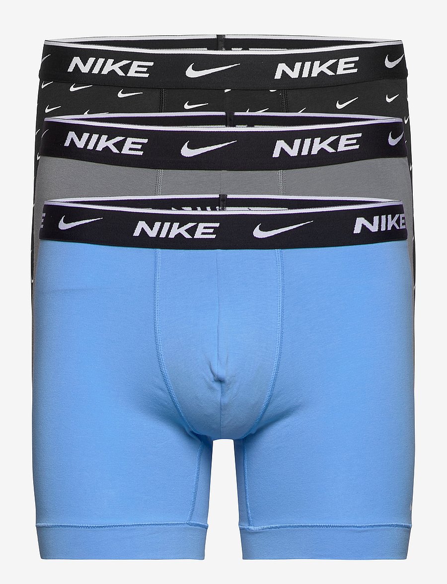 NIKE Underwear - BOXER BRIEF 3PK - boxershorts - swoosh print cool grey university b - 0