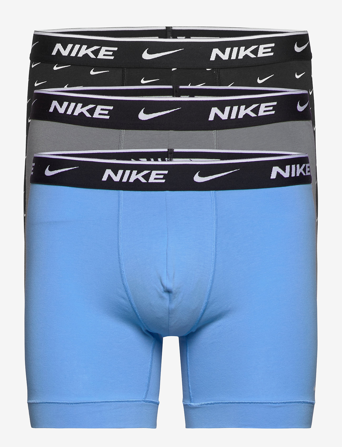 NIKE Underwear - BOXER BRIEF 3PK - majtki w wielopaku - swoosh print/grey/uni. blue - 0