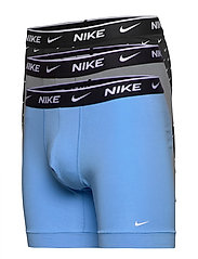 NIKE Underwear - BOXER BRIEF 3PK - majtki w wielopaku - swoosh print/grey/uni. blue - 2