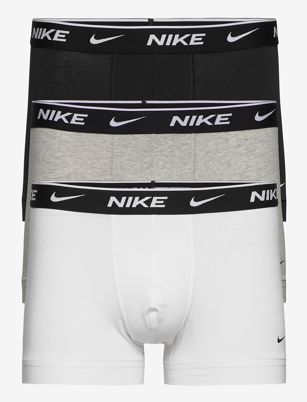 NIKE Underwear - TRUNK 3PK - trunks - white/grey heather/black - 0