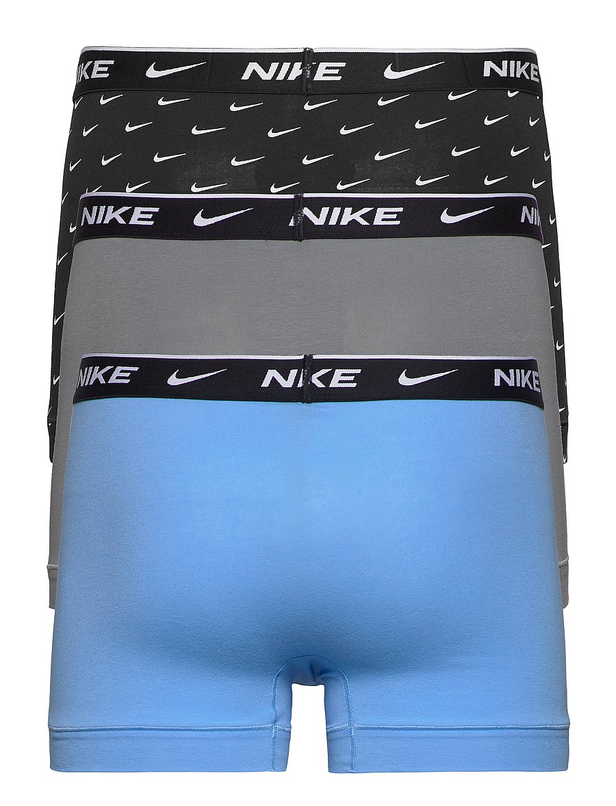 NIKE Underwear - TRUNK 3PK - boxershorts - swoosh print cool grey university b - 1