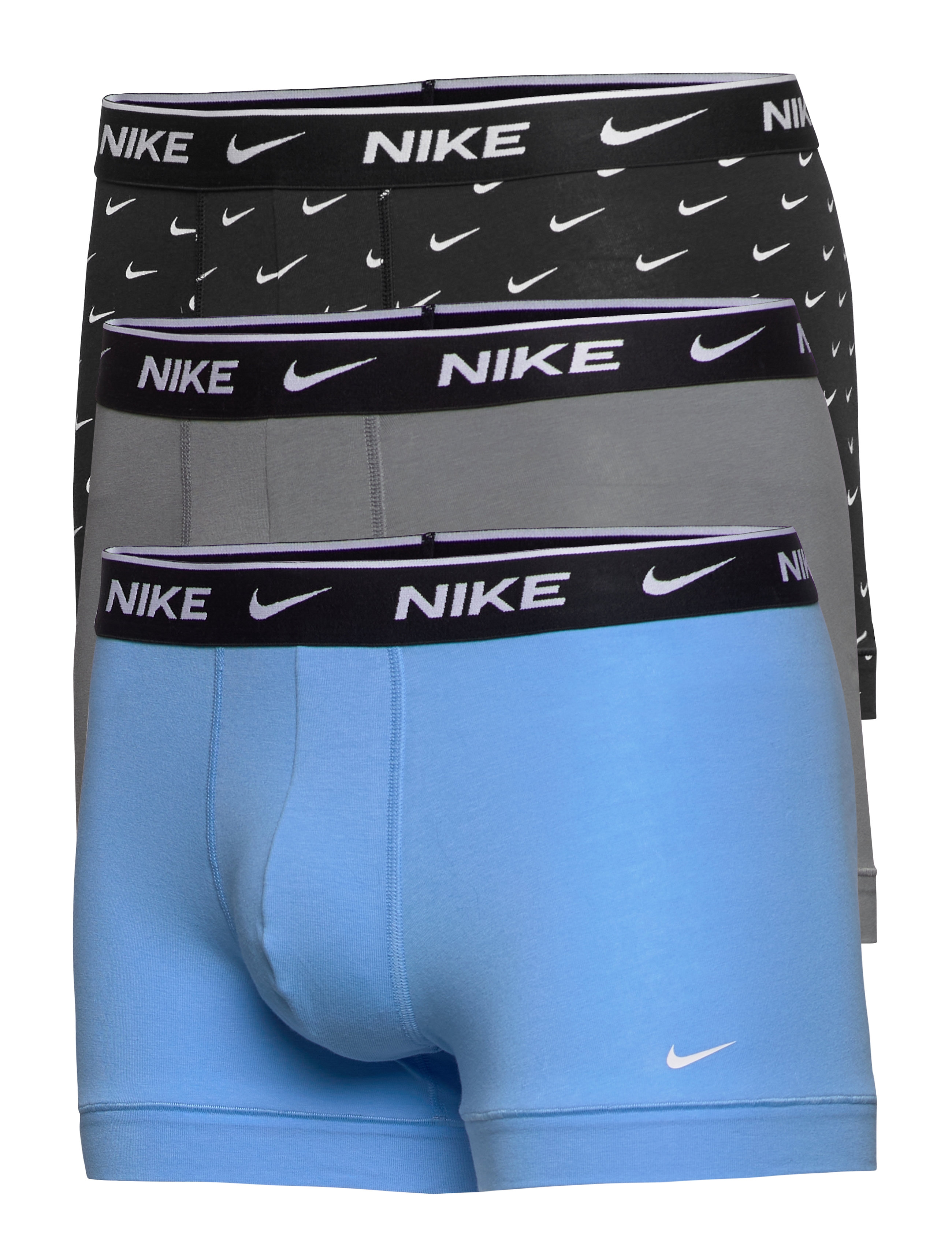 NIKE Underwear - TRUNK 3PK - boxershorts - swoosh print/grey/uni. blue - 2