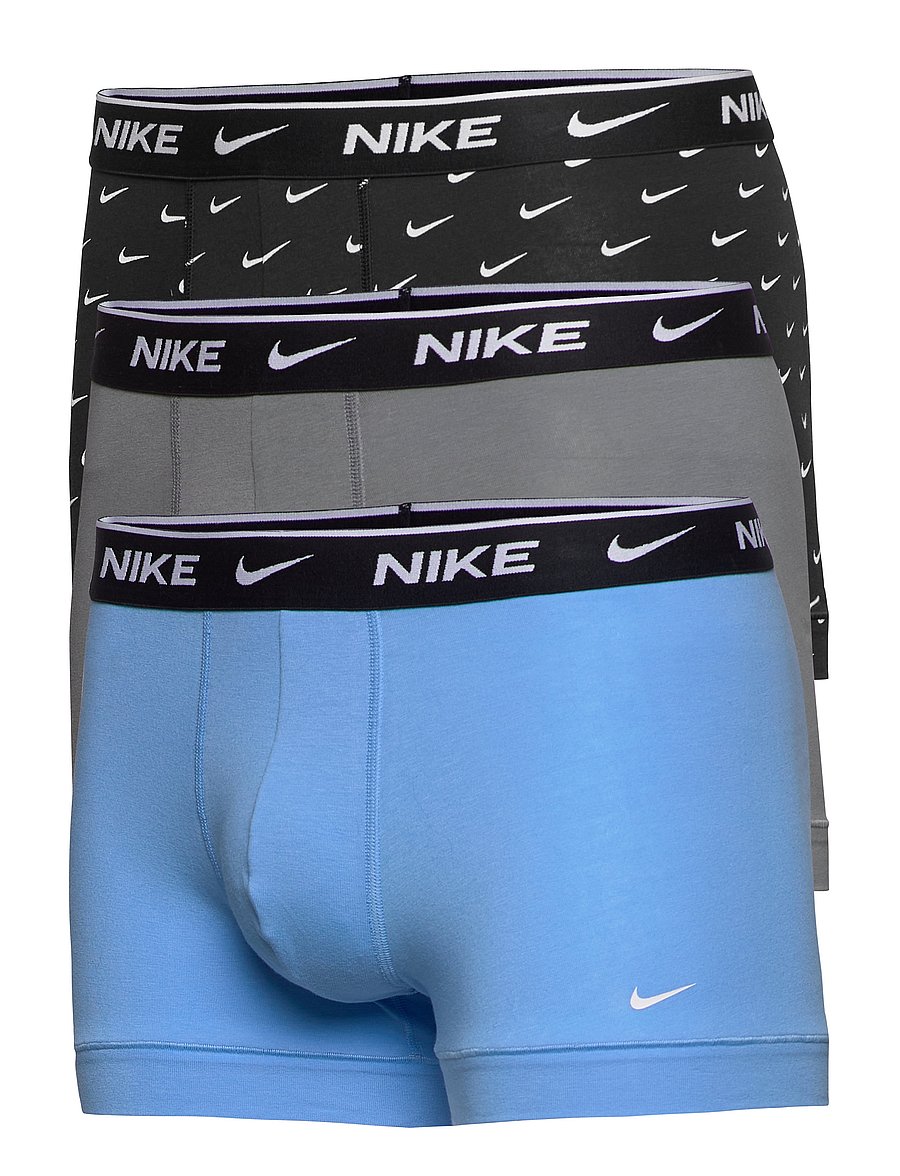 NIKE Underwear - TRUNK 3PK - boxershorts - swoosh print/grey/uni. blue - 2
