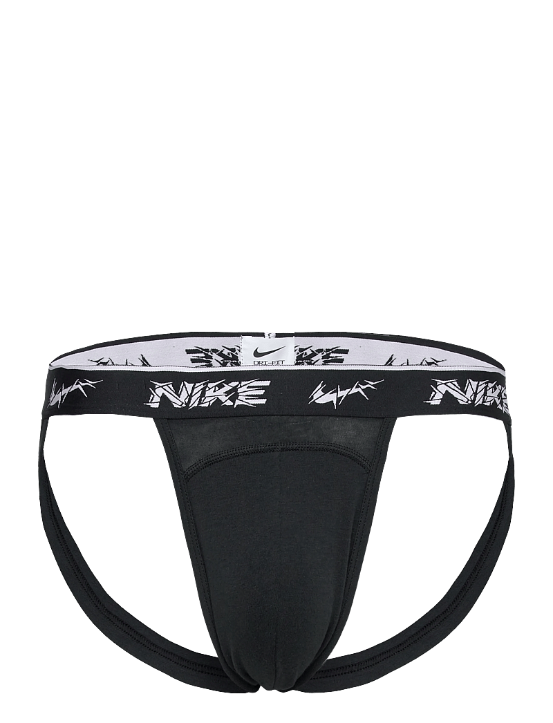 NIKE Underwear - JOCK STRAP 3PK - underwear - blk evrgrn a/dp ngt/anthr shttrd wb - 4