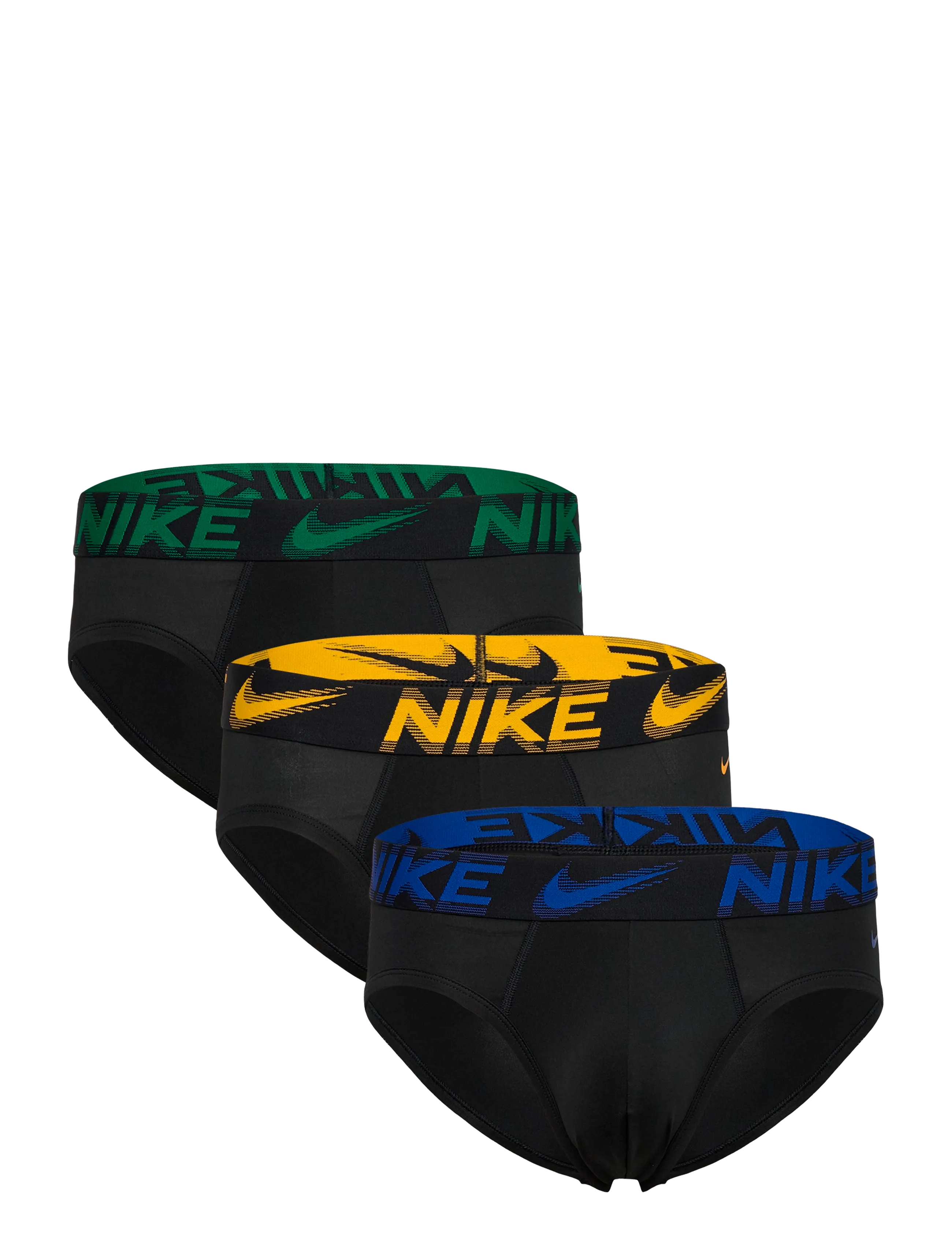 NIKE Underwear HIP BRIEF 3PK - Talvised pakkumised - BLCK-GME RYL MLCHTE UNI GLD-ZOOM WB / black