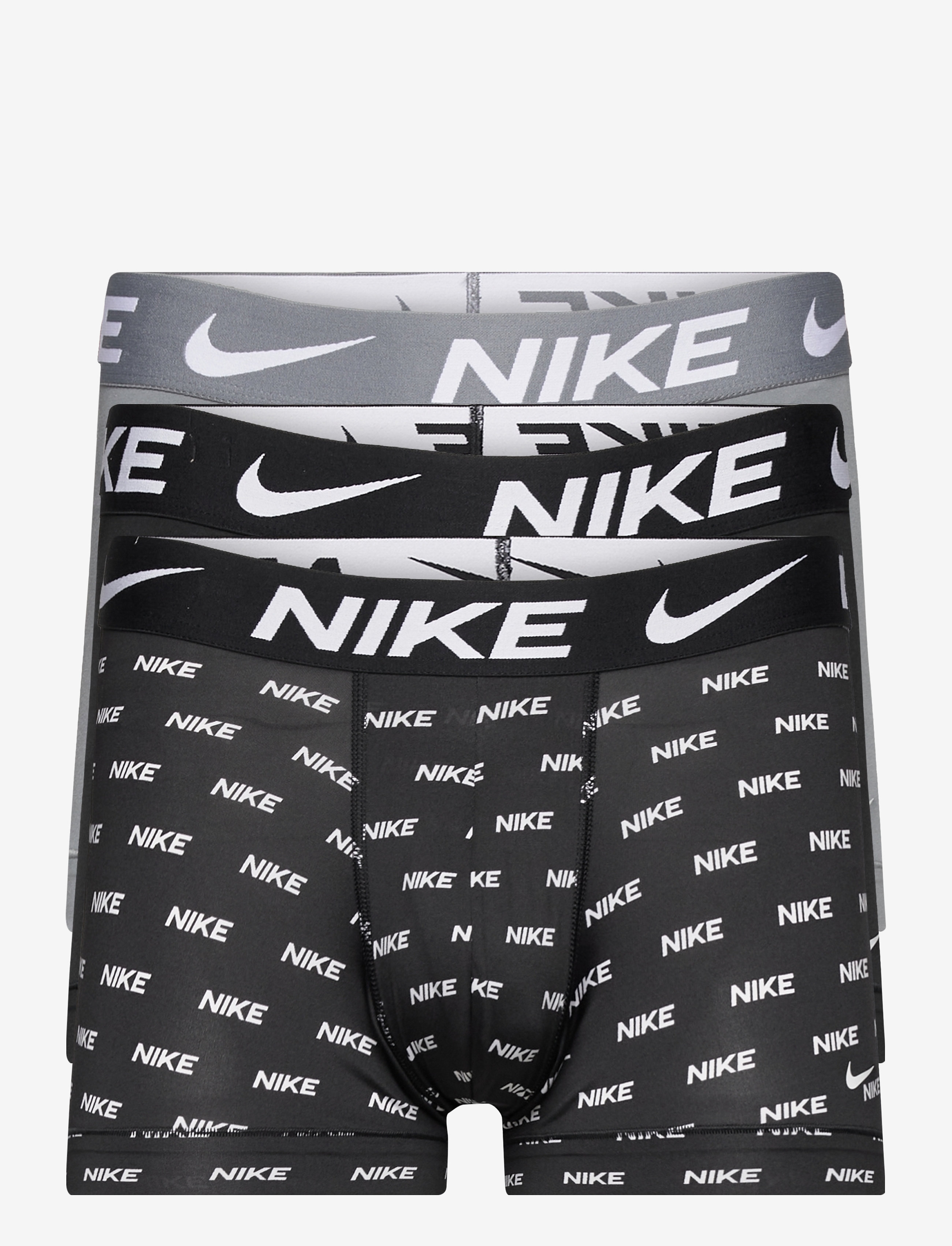 TRUNK 3PK - NIKE LOGO PRINT/COOL GREY/BLACK