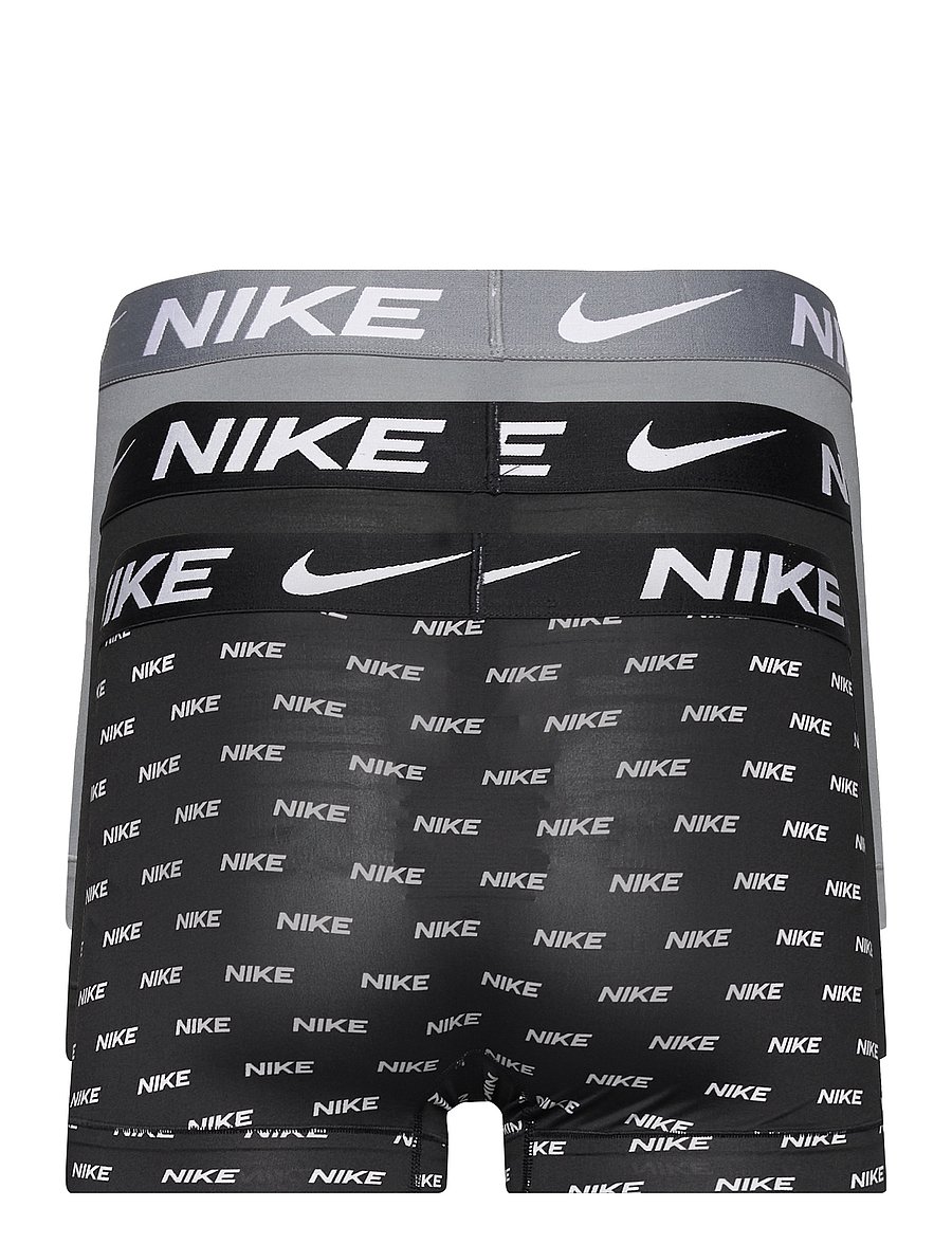 NIKE Underwear - TRUNK 3PK - boxershorts - nike logo print cool grey black - 1
