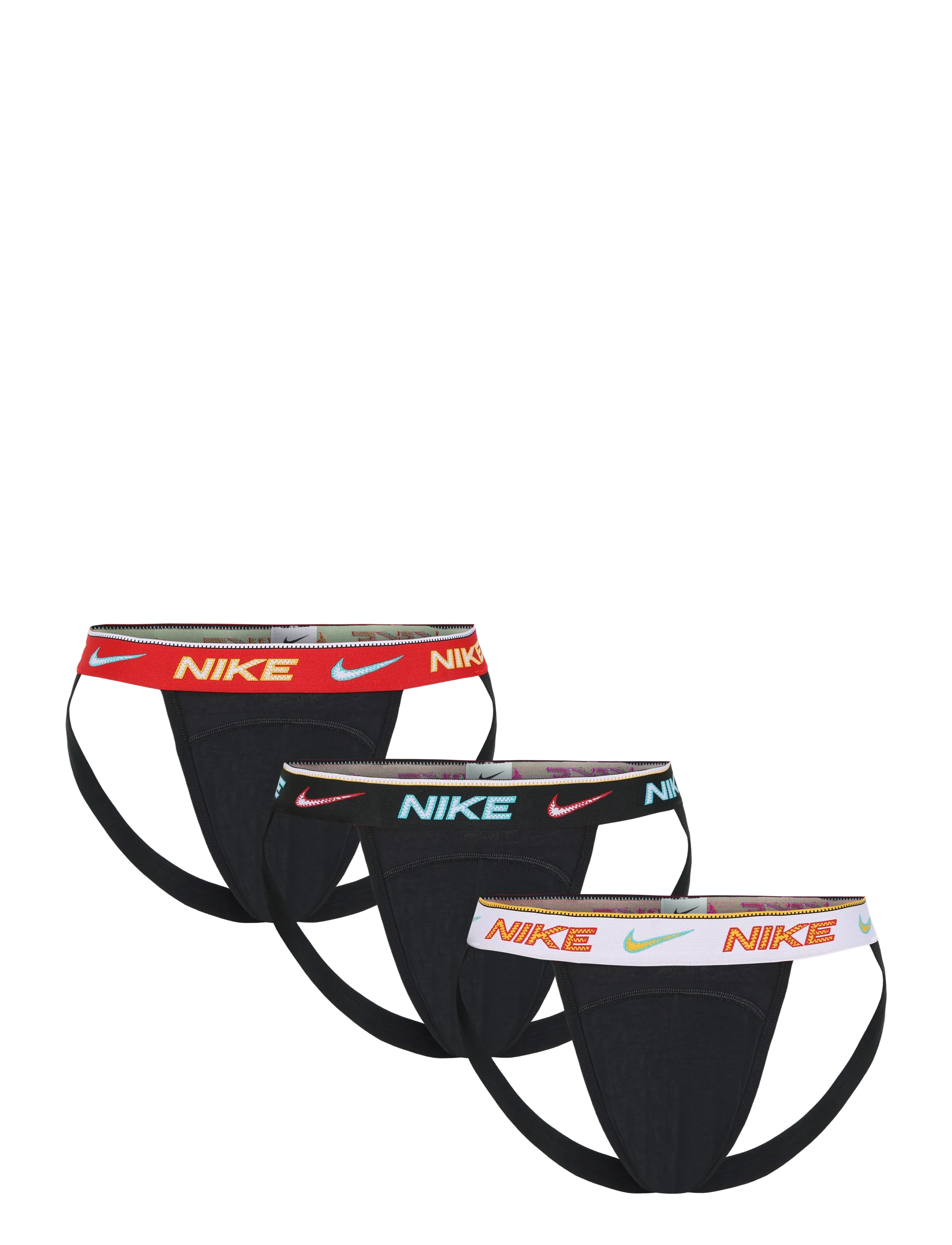 NIKE Underwear COTTON STRETCH JOCK STRAP 3PK - Riided - STEEL GREY / grey