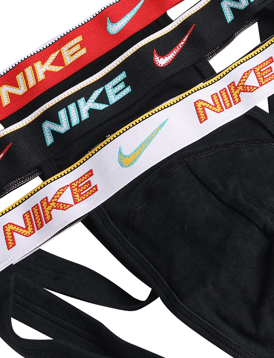 NIKE Underwear - COTTON STRETCH JOCK STRAP 3PK - unterwäsche & socken - steel grey - 3