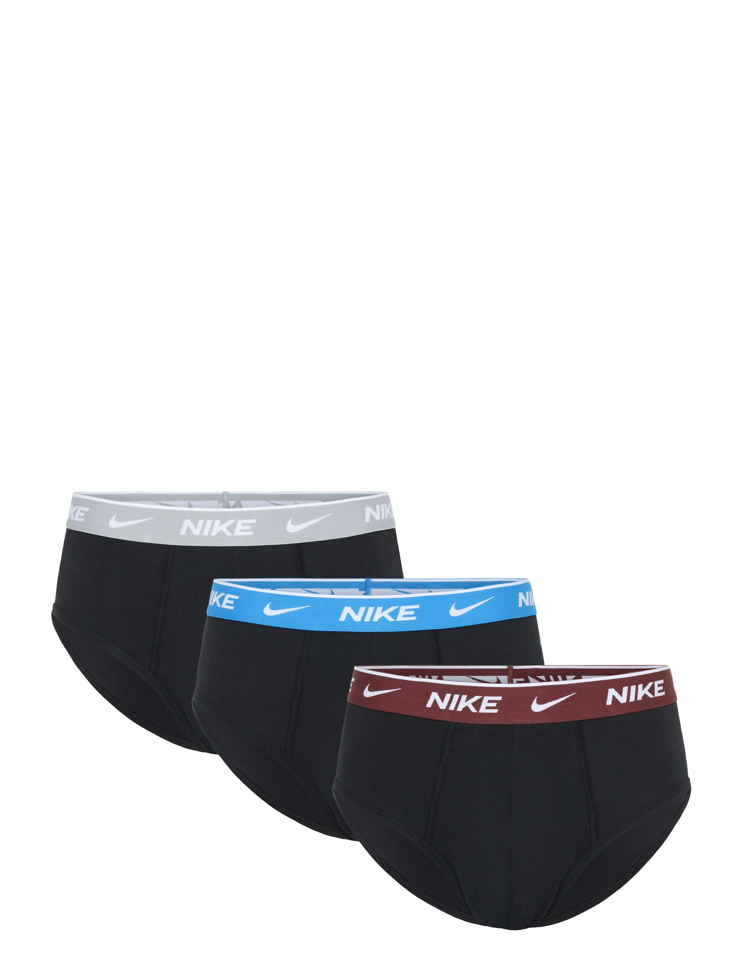 NIKE Underwear Cotton Stretch Brief 3Pk, Herren, 3er-Pack Slips, Schwarz, Gr.XS