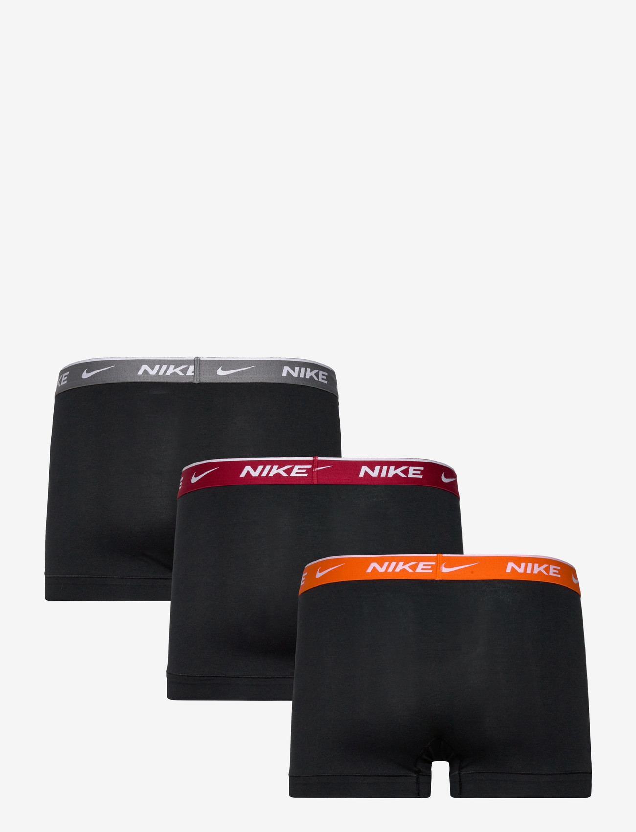 NIKE Underwear - COTTON STRETCH TRUNK 3PK - unterhosen im multipack - black orange - 1