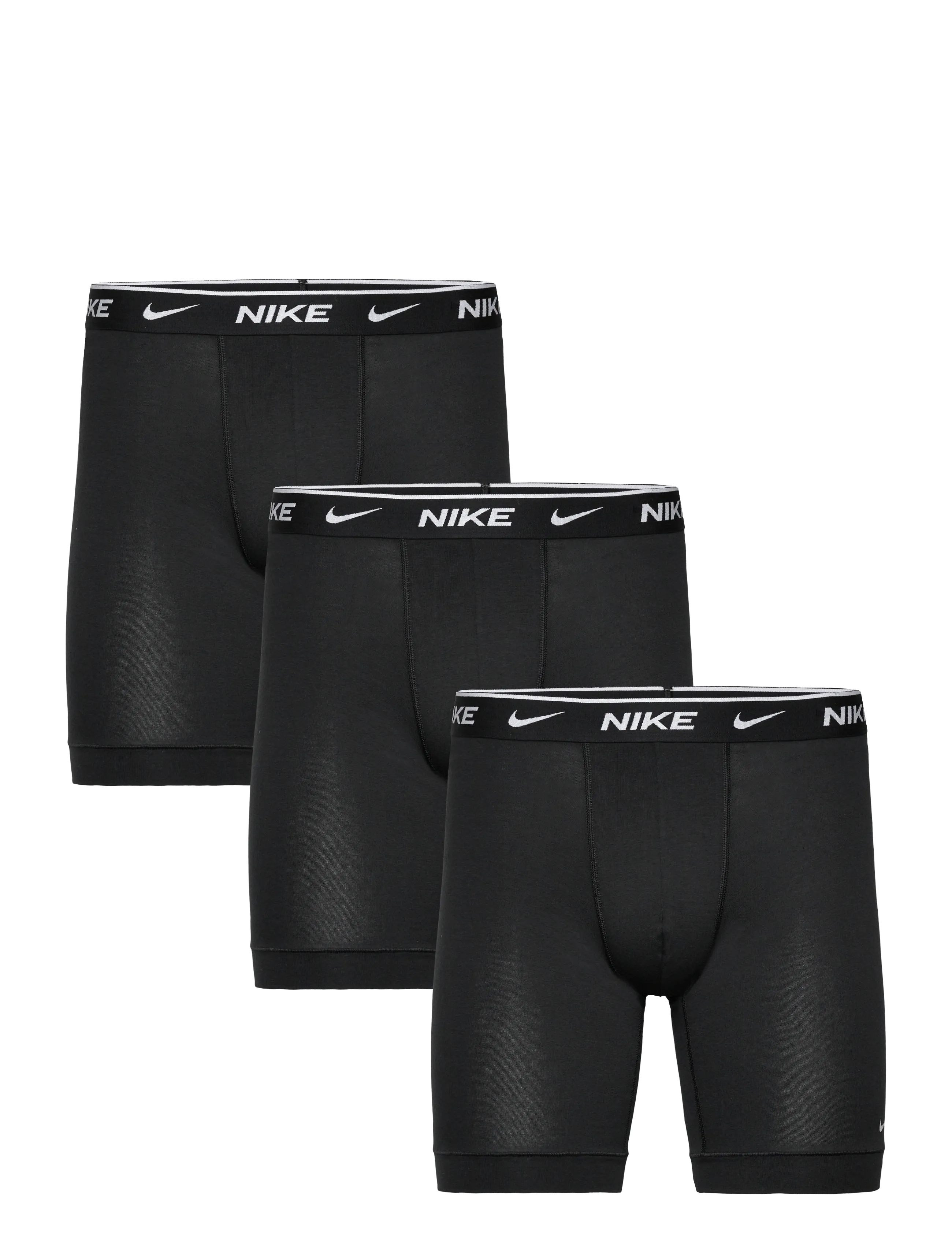 NIKE Underwear LONG BOXER BRIEF 3PK - Underkläder - BLACK / black