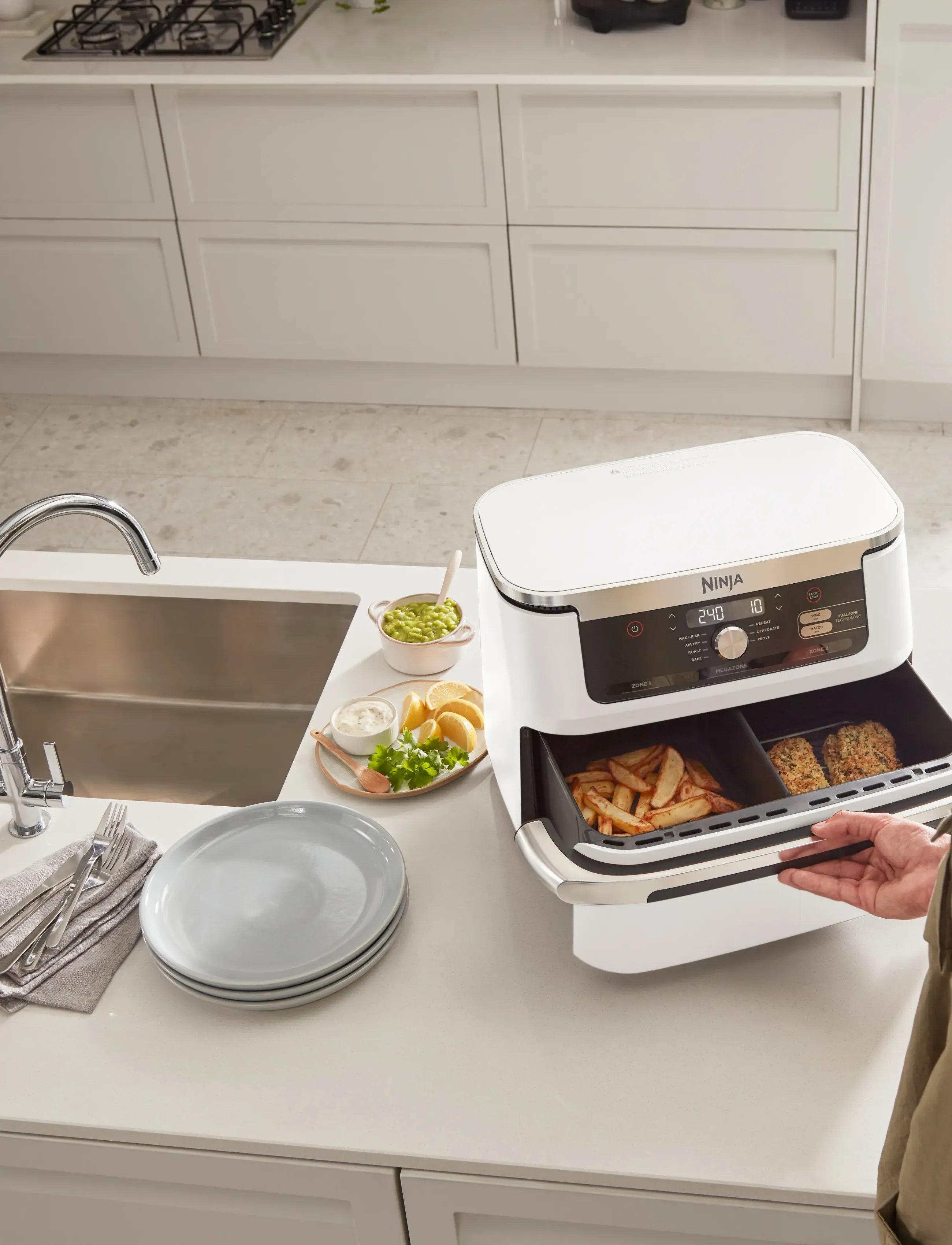 Ninja - NINJA FOODI AF500EUWH FLEXDRAWER AIR FRYER 10.4L - sécheurs à air comprimé - white - 5