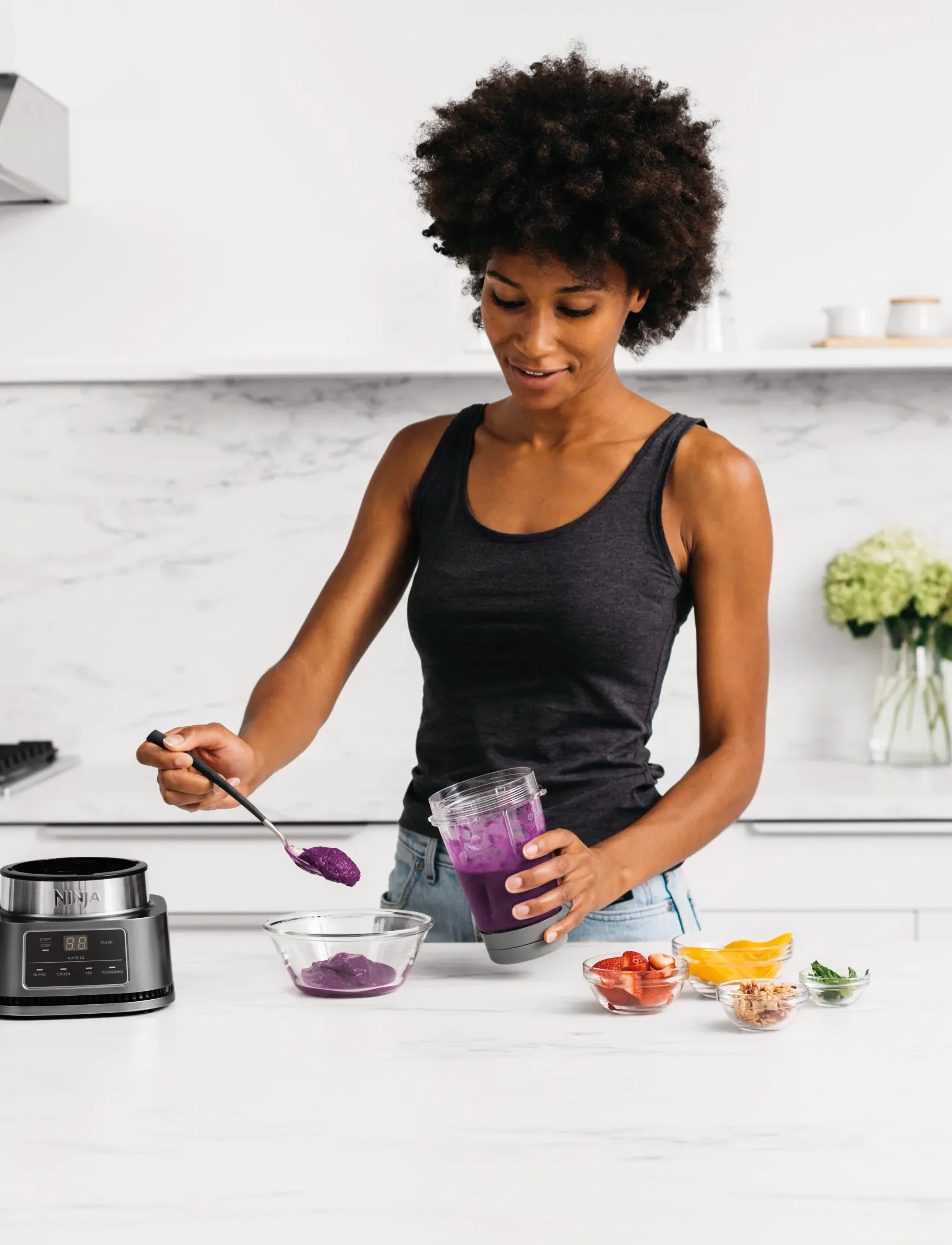Ninja Foodi Cb100Eu Power Nutri Blender 2In1 W. Smart Torque Och Auto-Iq 1100W, One Size, Kitchen Appliances, Grau - Mixers & Blenders, Homeware