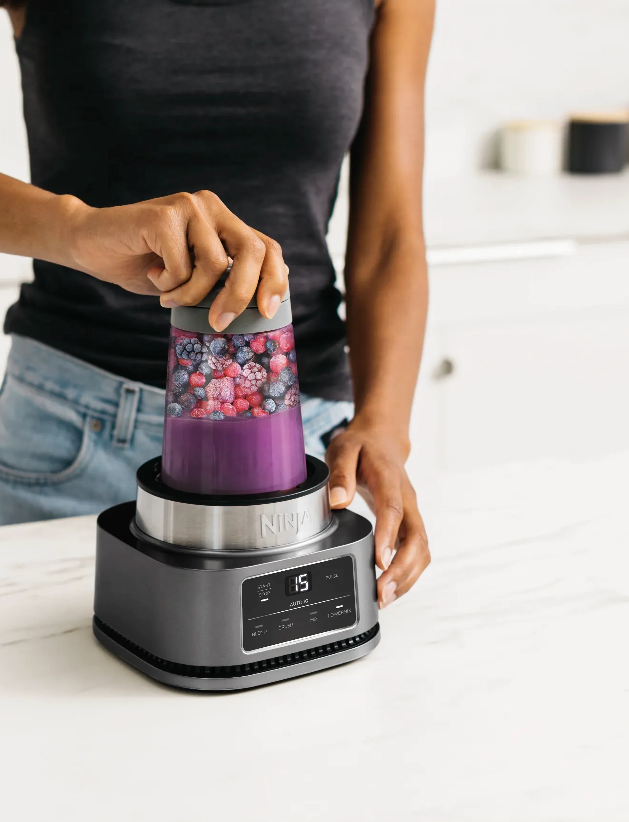Ninja - NINJA FOODI CB100EU POWER NUTRI BLENDER 2IN1 W. SMART TORQUE OCH AUTO-IQ 1100W - mixere & blendere - black - 4