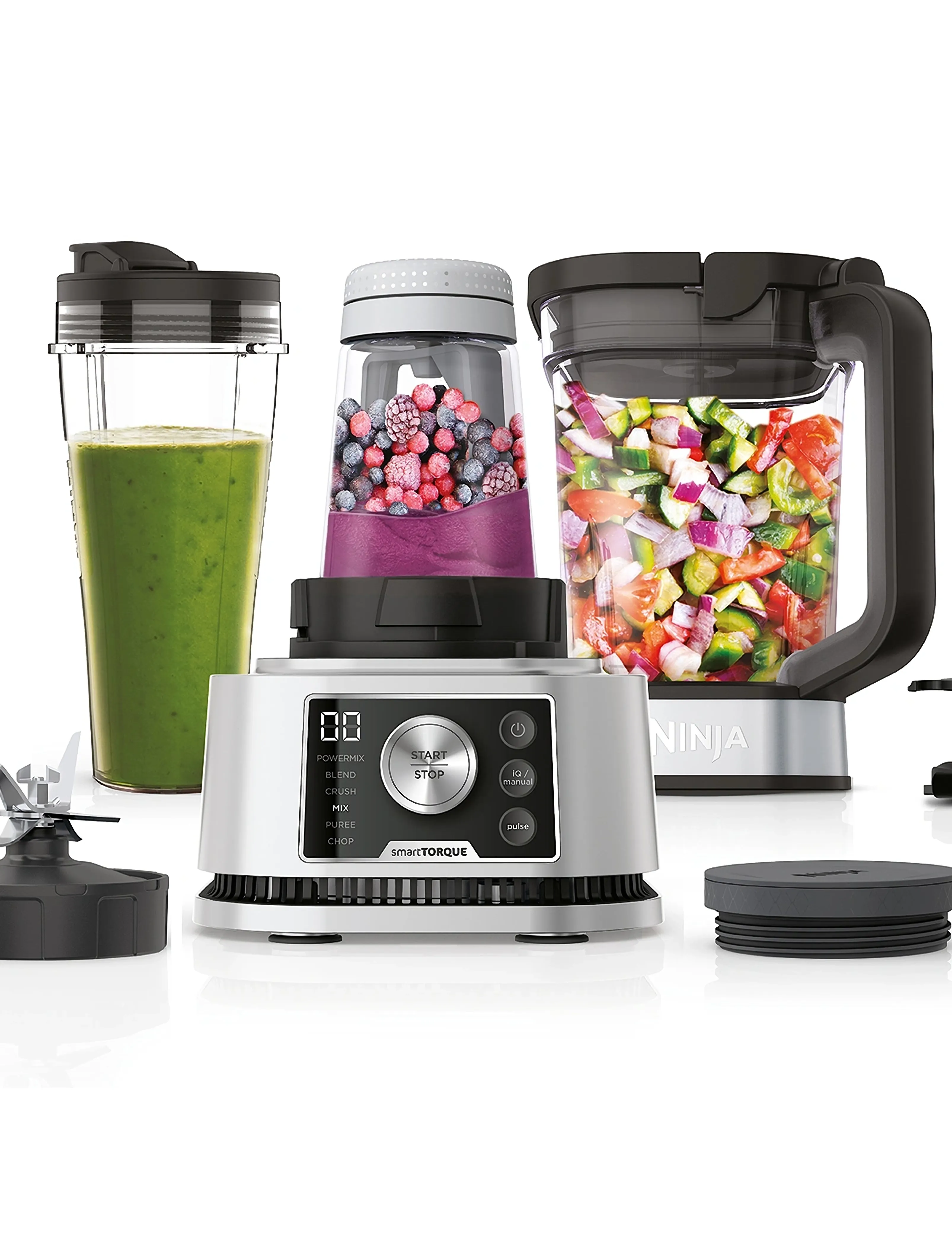 Ninja - NINJA FOODI CB350EU POWER NUTRI BLENDER 3I1 W. SMART TORQUE & AUTO-IQ 1200W - mélangeurs - silver - 2