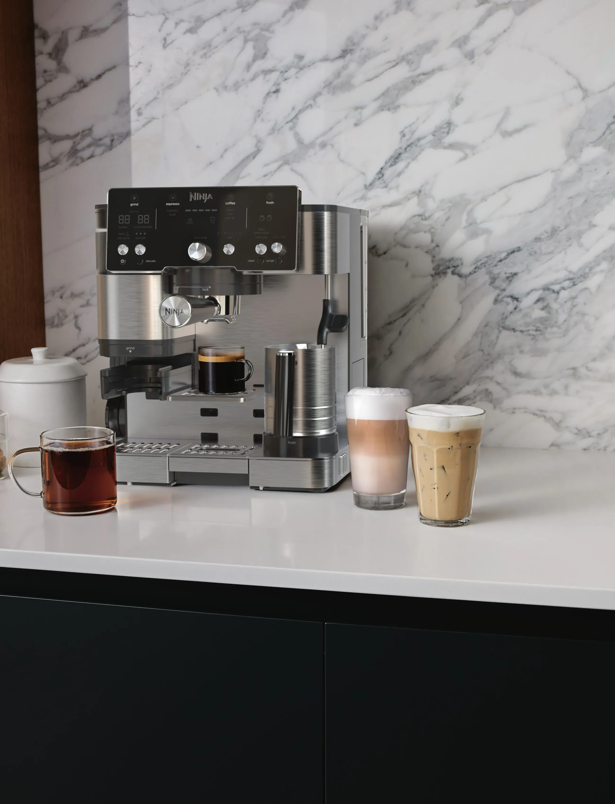 Ninja - NINJA LUXE™ CAFÉ ESSENTIAL 2-I-1 ESPRESSO MACHINE - espressomaschinen - silver - 4