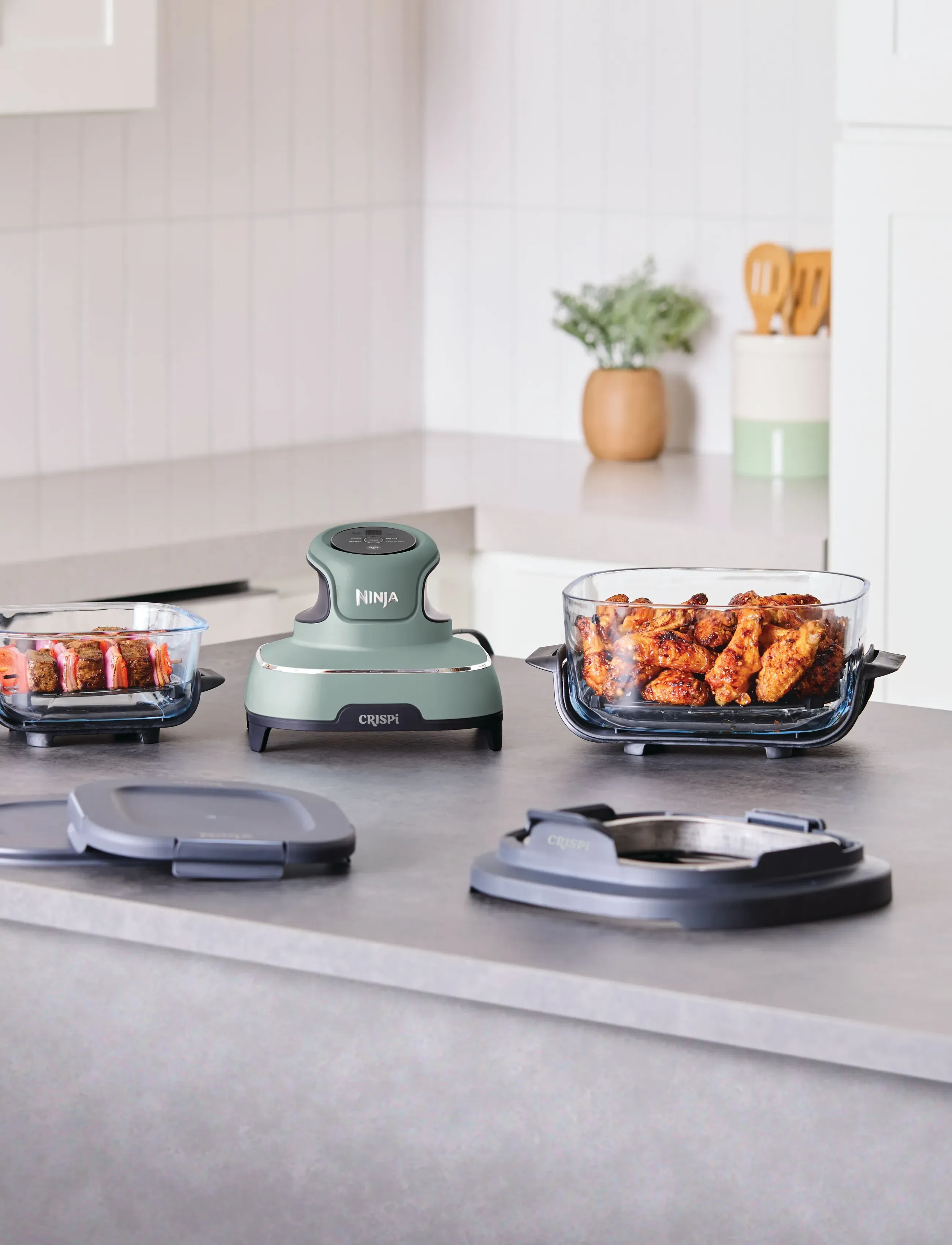 Ninja Crispi Air Fryer – Sage, 1.4L+3.8L, Kitchen Appliances, Grün - Airfryers, Homeware