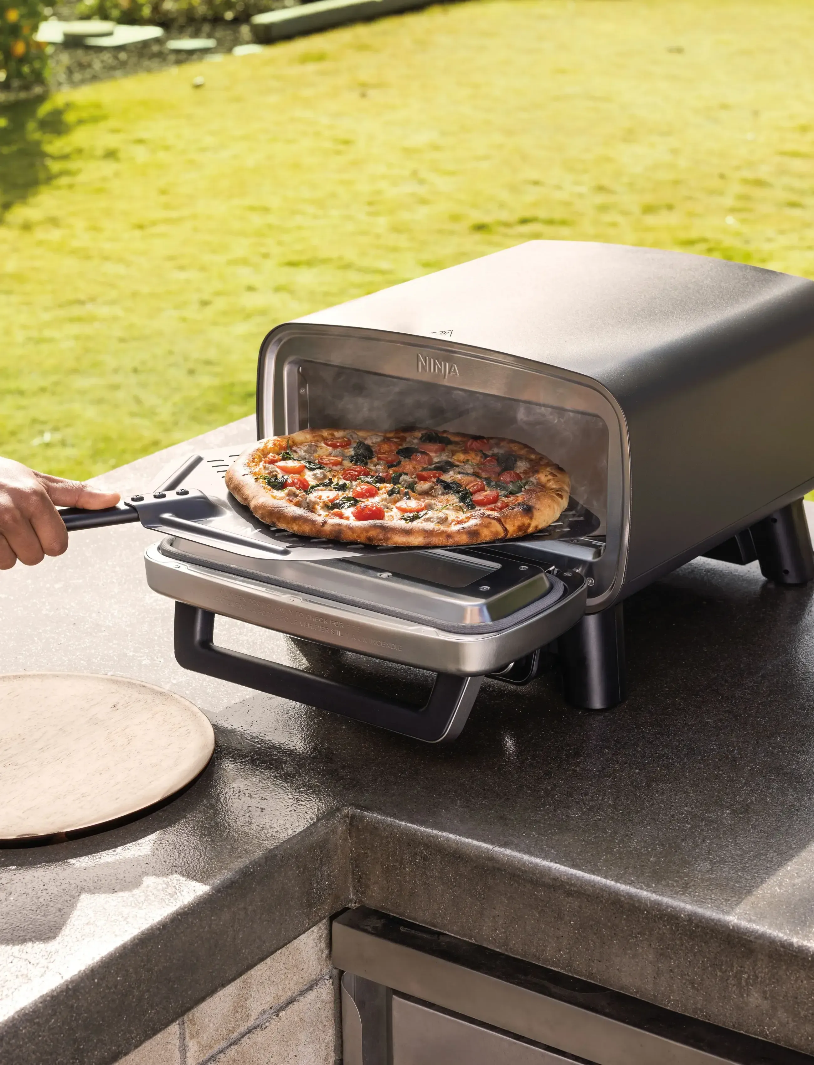 Ninja Ninja Artisan Elektrisk Udendørs Pizzaovn Og Luftfryser, 1.8 L, Grey, Kitchen Appliances > Airfryers, Unisex