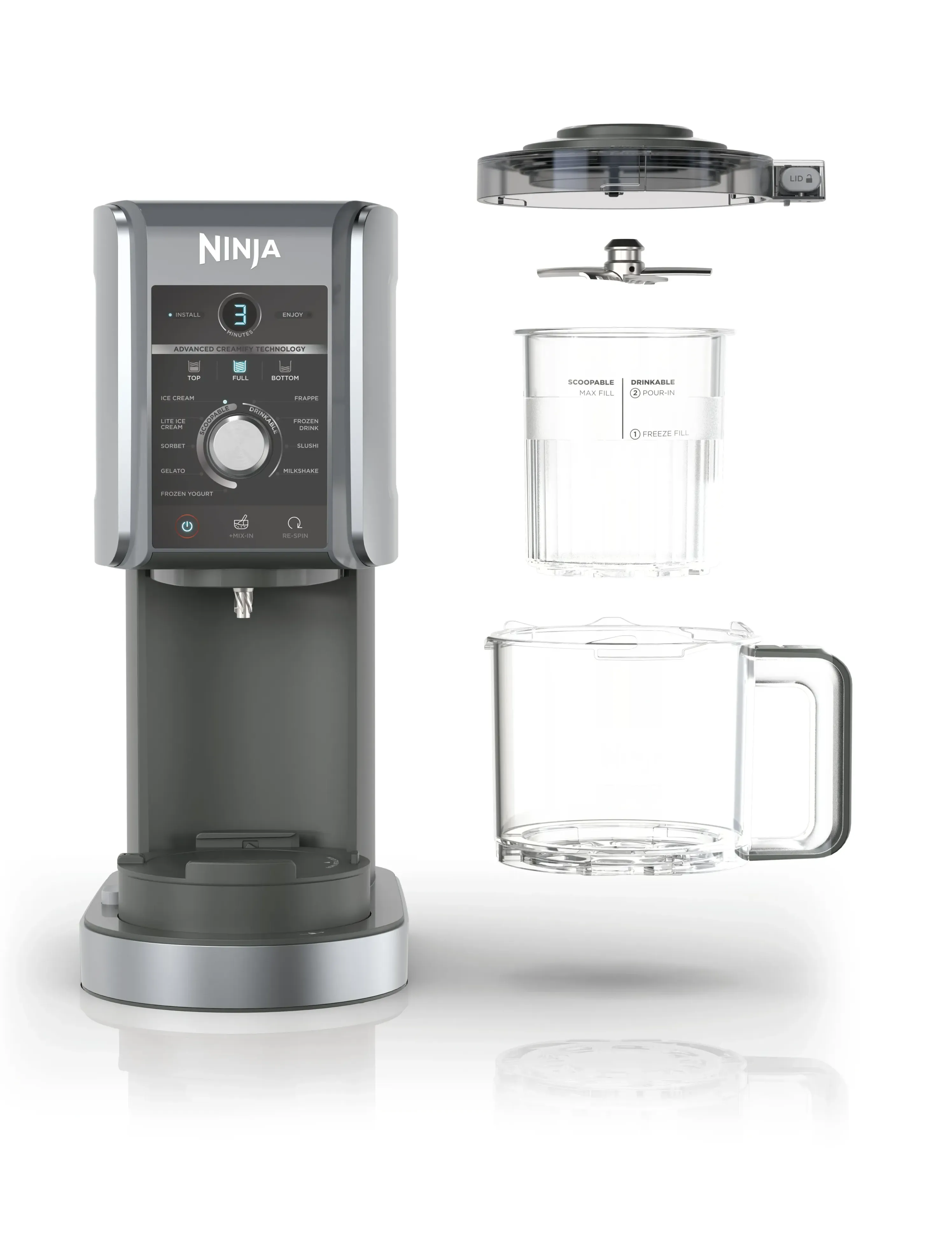 Ninja Ninja Creami Deluxe 10-In-1 Ice Cream And Frozen Drink Maker Nc502Eu, One Size, Nude, Køkkenmaskiner > Mixere Og Blendere, Unisex