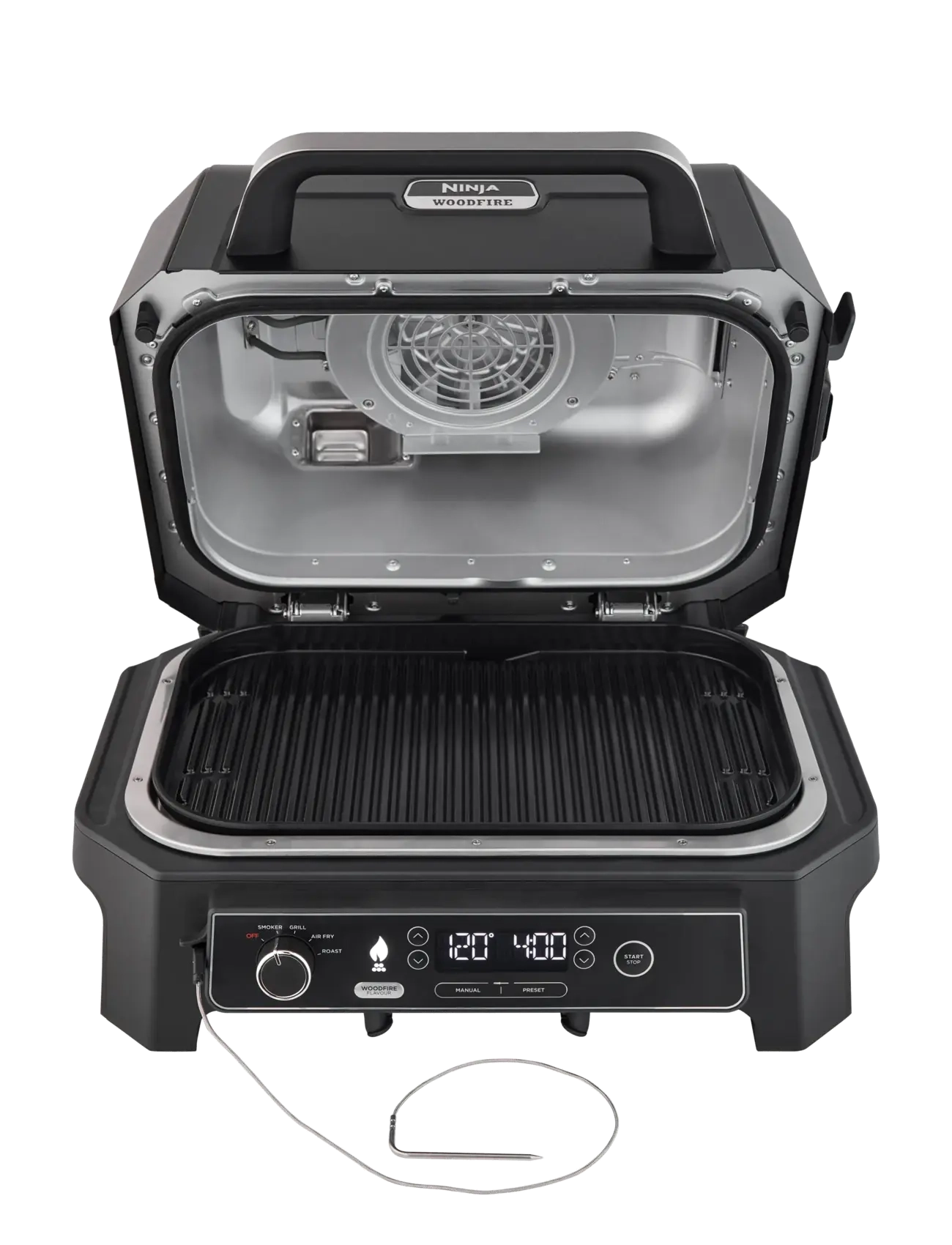 Ninja - NINJA WOODFIRE OG850EU SMART COOK SYSTEM XL ELECTRIC BBQ GRILL - borðgrill - black - 2