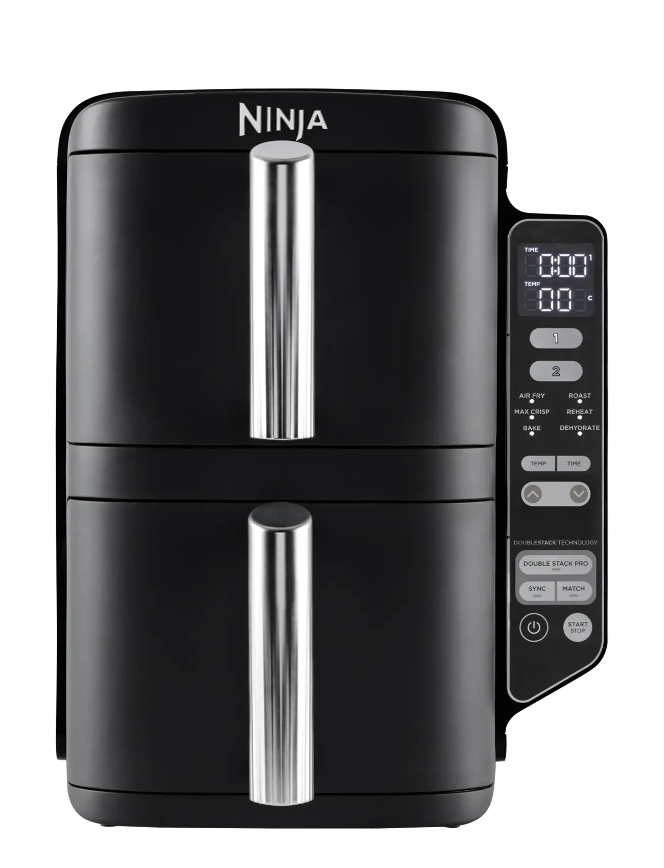 Ninja Sl300Eu Double Stack Airfryer 2-Låda 7,6L, Airfryer, Sort, Str: 7.6 L