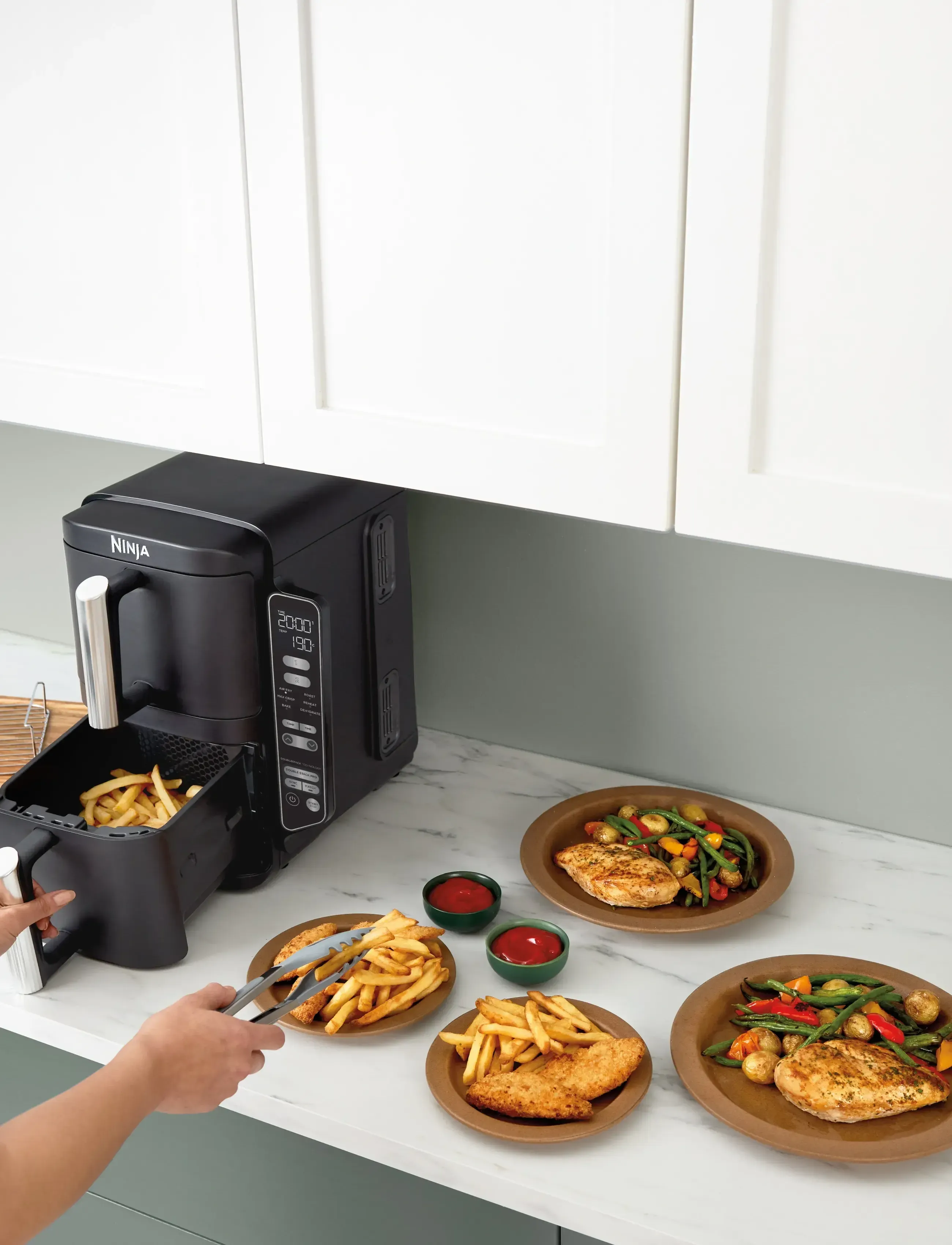 Ninja - NINJA SL300EU DOUBLE STACK AIRFRYER 2-LÅDA 7,6L - airfryers - black - 3
