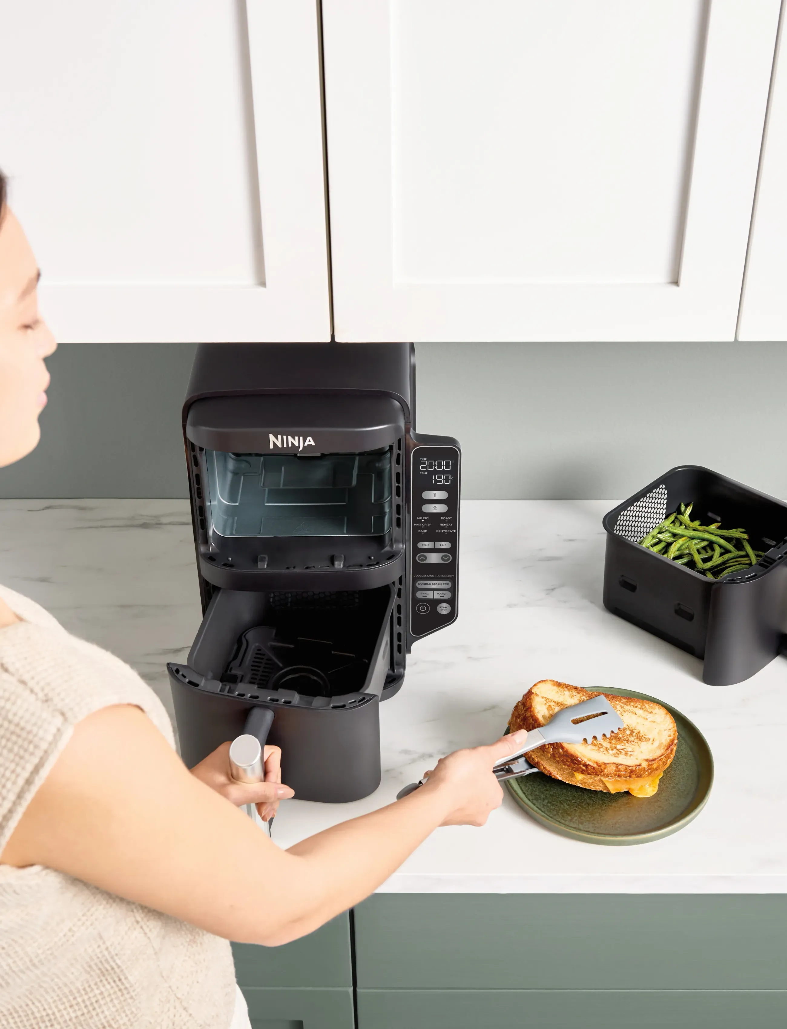 Ninja - NINJA SL300EU DOUBLE STACK AIRFRYER 2-LÅDA 7,6L - airfryers - black - 4