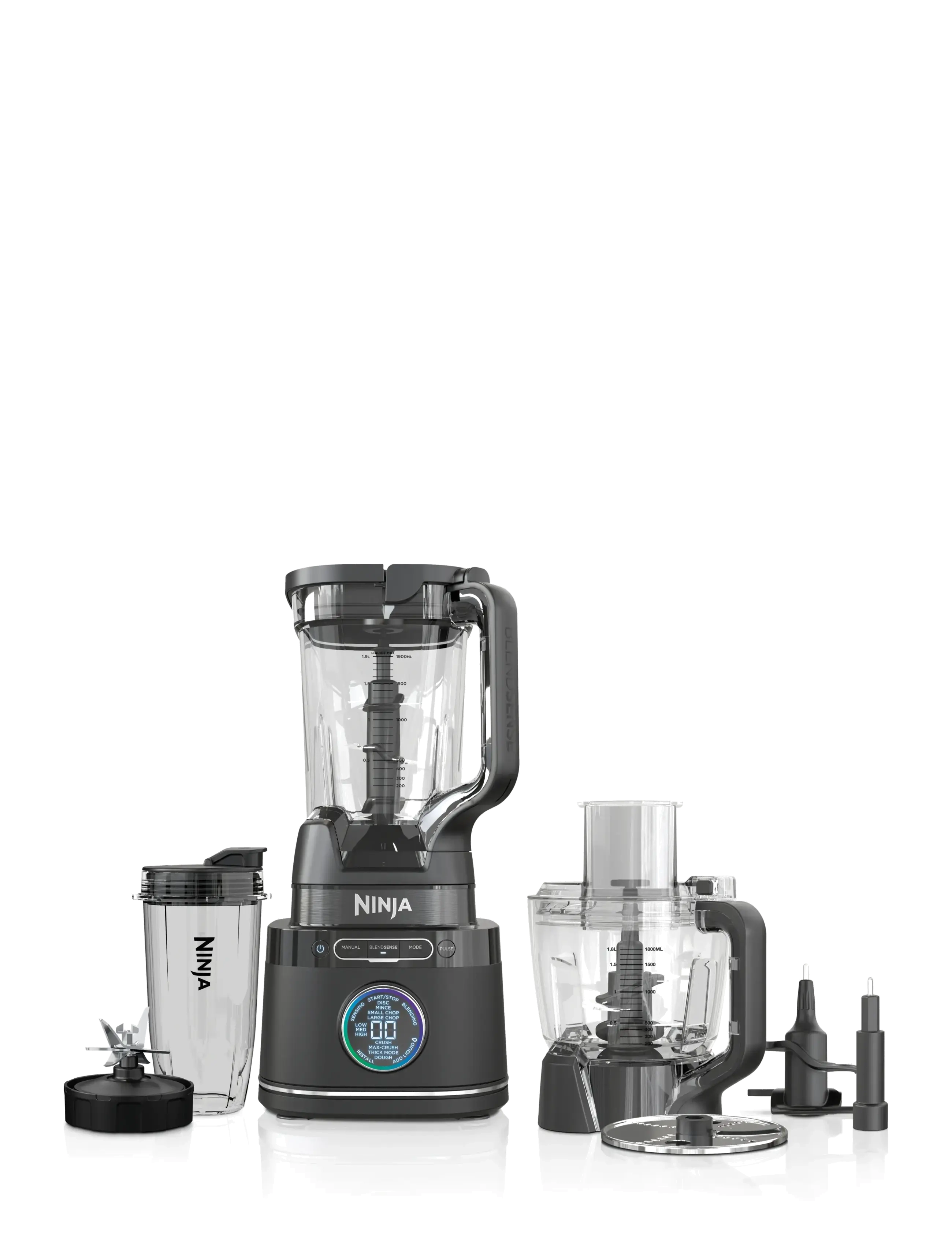Ninja Detect Tb401Eu Power Blender, Food Processor & Single Serve Pro, Stavblender, Nude, Str: 1200 W