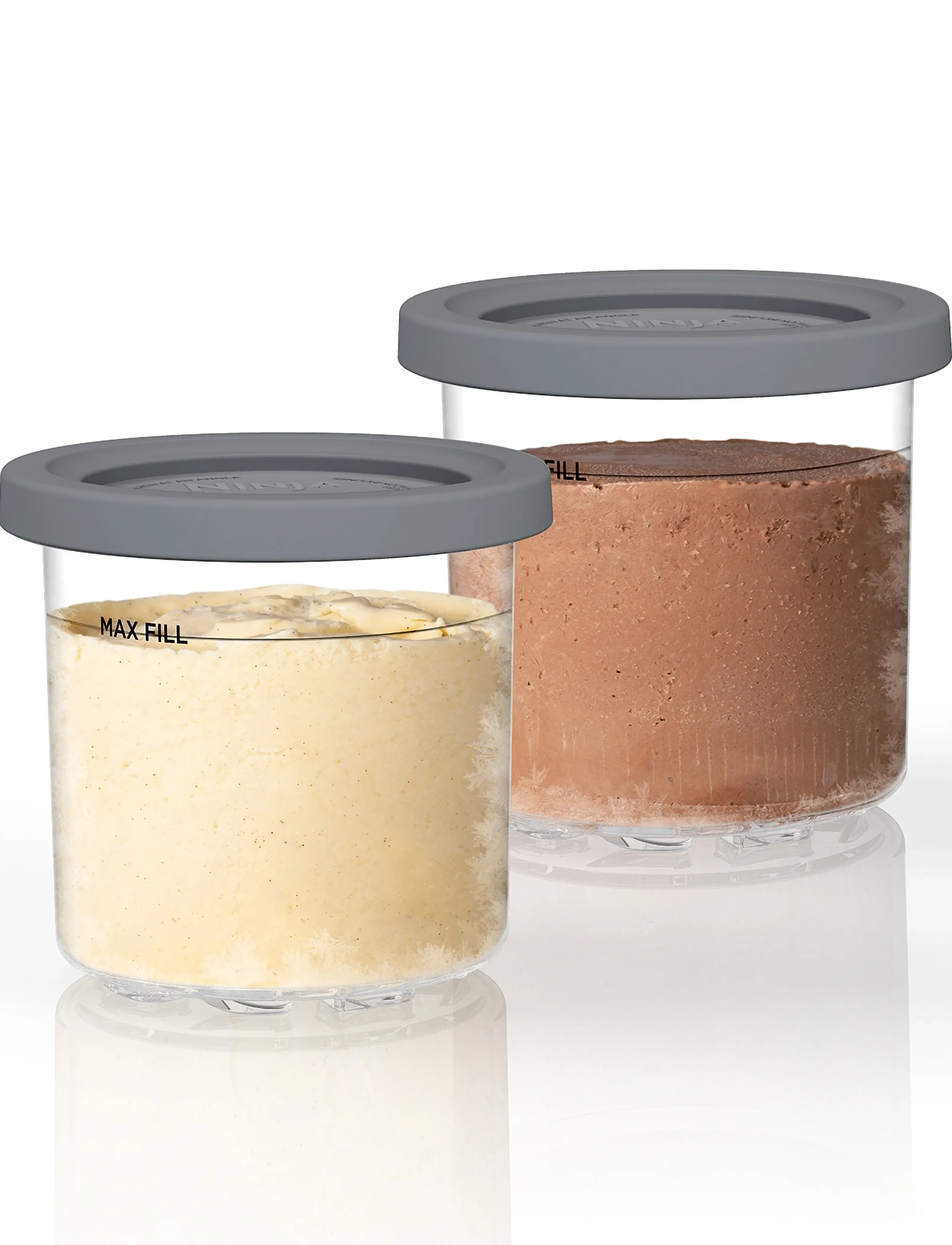Ninja - Ninja CREAMi set med 2 extra tubs 470 ml for NC300EU - mad opbevaring - grey - 4