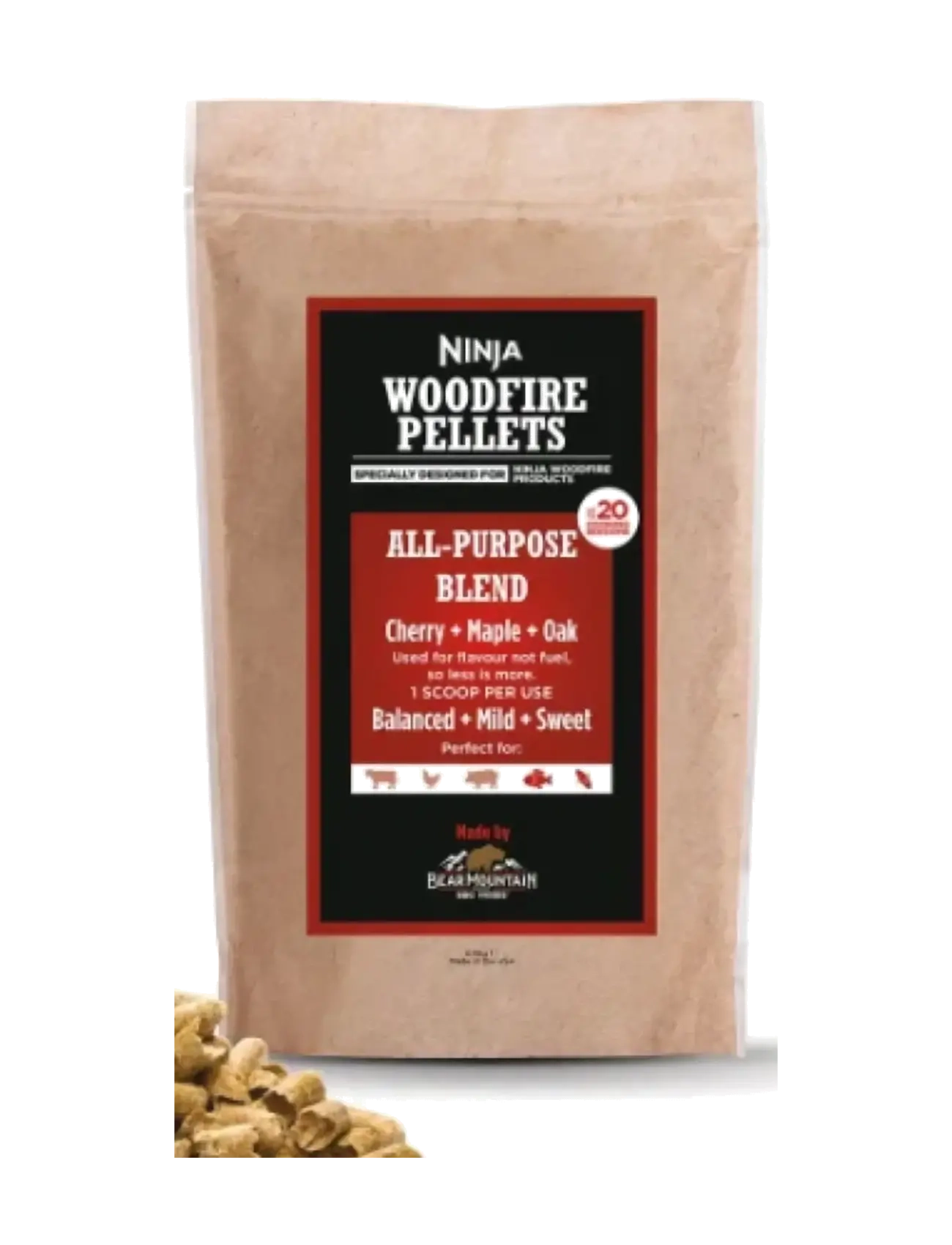 Ninja Woodfire Pellets All-Purpose, 15X 10X 25, Kitchen Tools - Grill Tools, Homeware