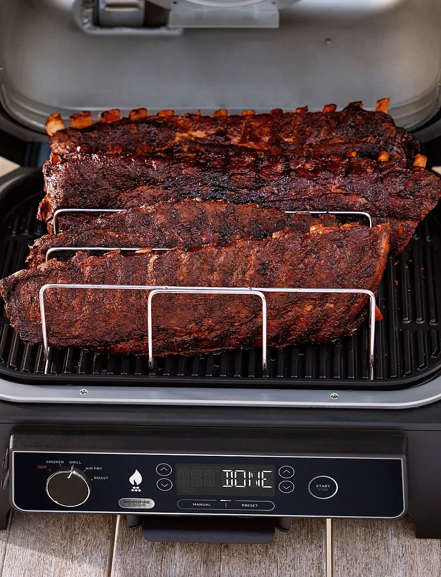 Ninja - XL Electric BBQ Rib Rack - grillitarvikud - silver - 0