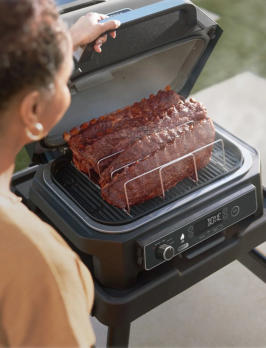 Ninja - XL Electric BBQ Rib Rack - grillitarvikud - silver - 2