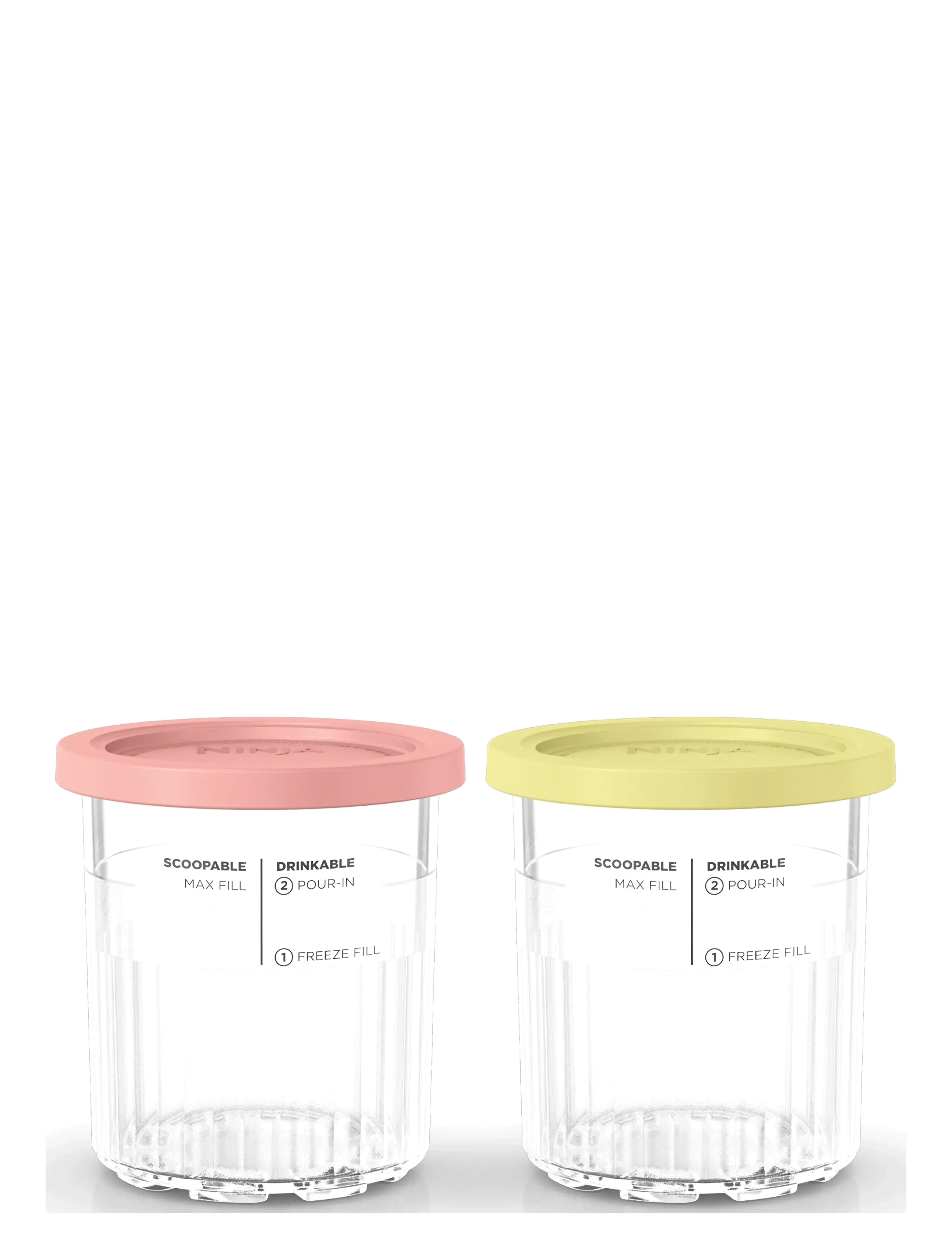 Ninja CREAMi set of 2 extra tubs 709 ml for NC501EU - PINK AND YELLOW