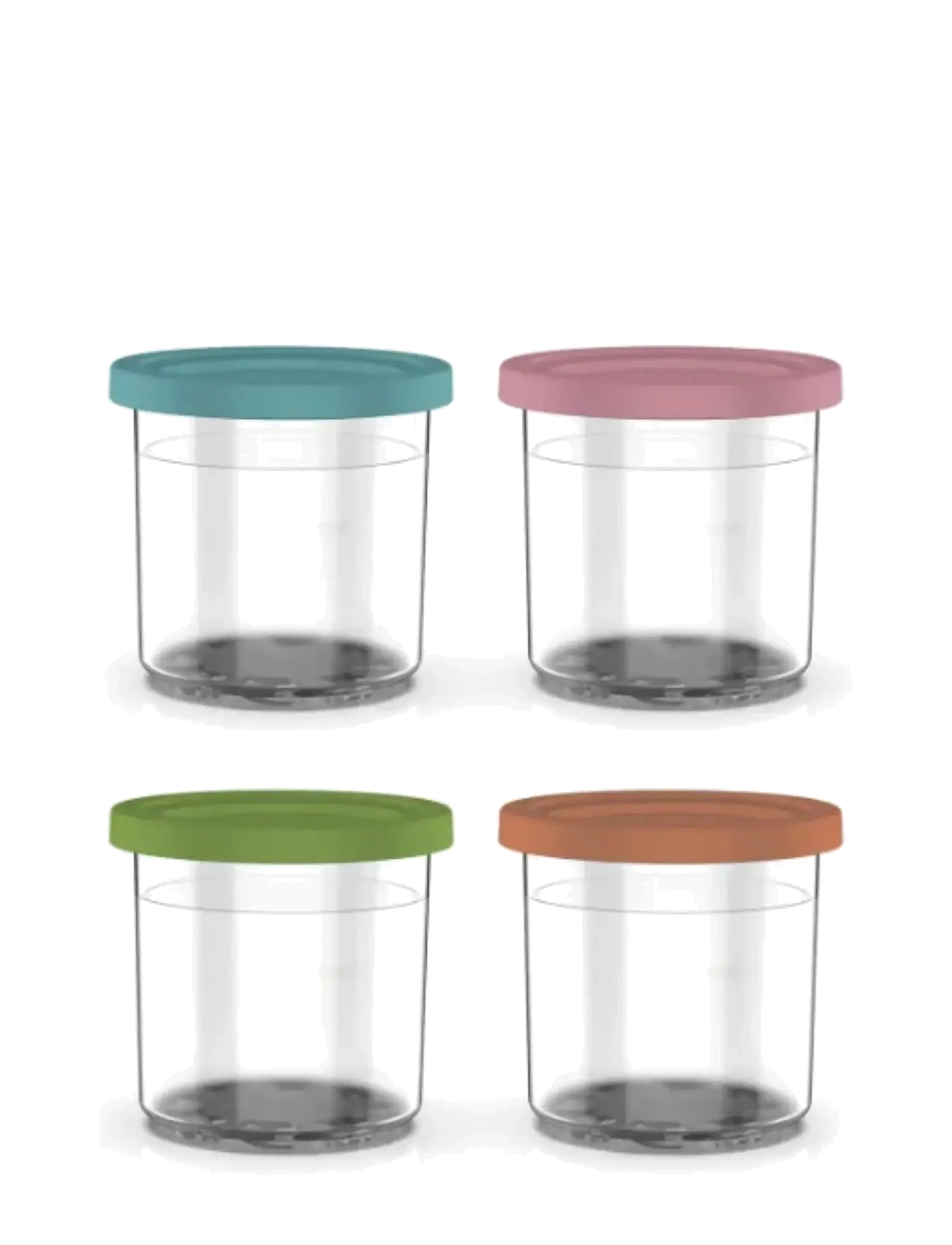 Ninja Creami Set Of 4 Extra Tubs 470 Ml For Nc300Eu, Madopbevaring, Pink, Str: ONE SIZE
