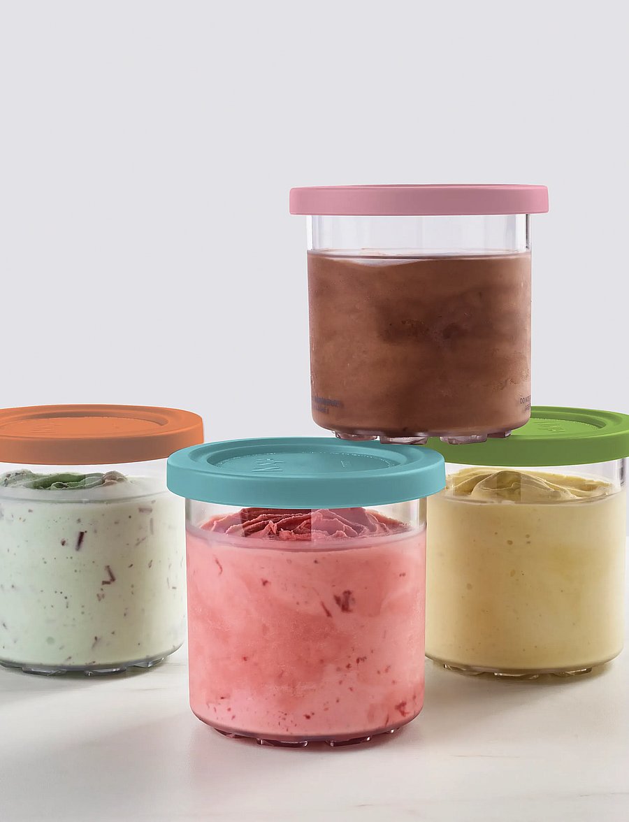 Ninja - Ninja CREAMi set of 4 extra tubs 470 ml for NC300EU - toidu säilitamine - blue, pink, green and brown - 2