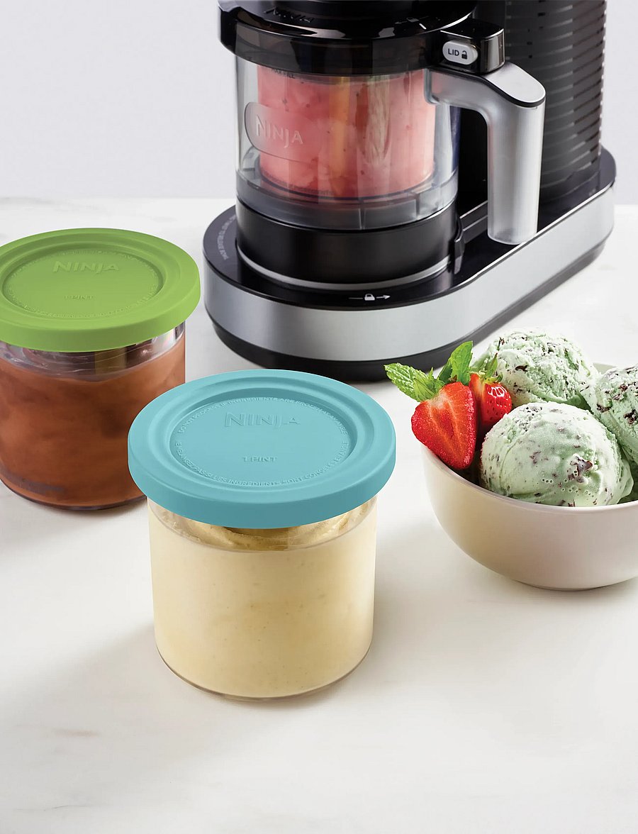 Ninja - Ninja CREAMi set of 4 extra tubs 470 ml for NC300EU - toidu säilitamine - blue, pink, green and brown - 3