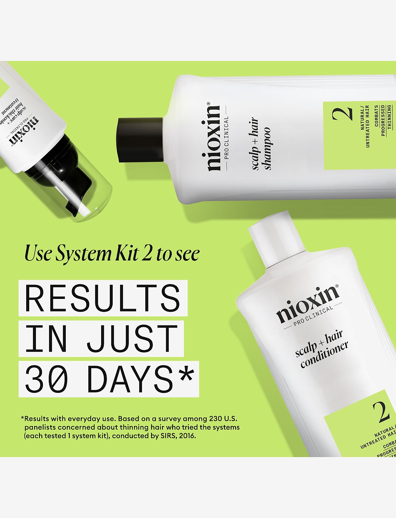 Nioxin - Nioxin System 2 Shampoo for Thinning Hair 1000 ml - Šampūnas - no color - 4