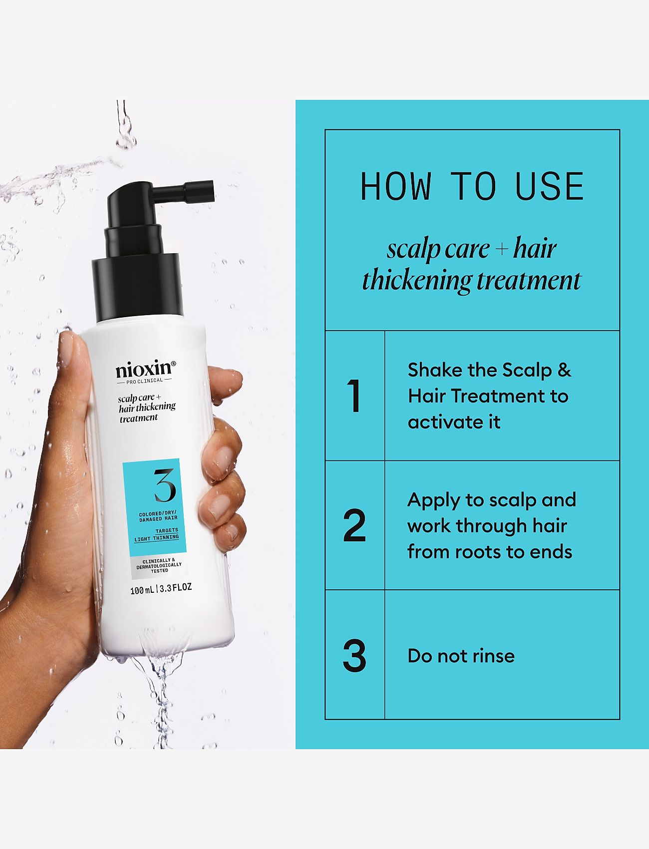 Nioxin - Nioxin System 3 Scalp Treatment for Colored Thinning Hair 100 ml - behandling - no color - 2