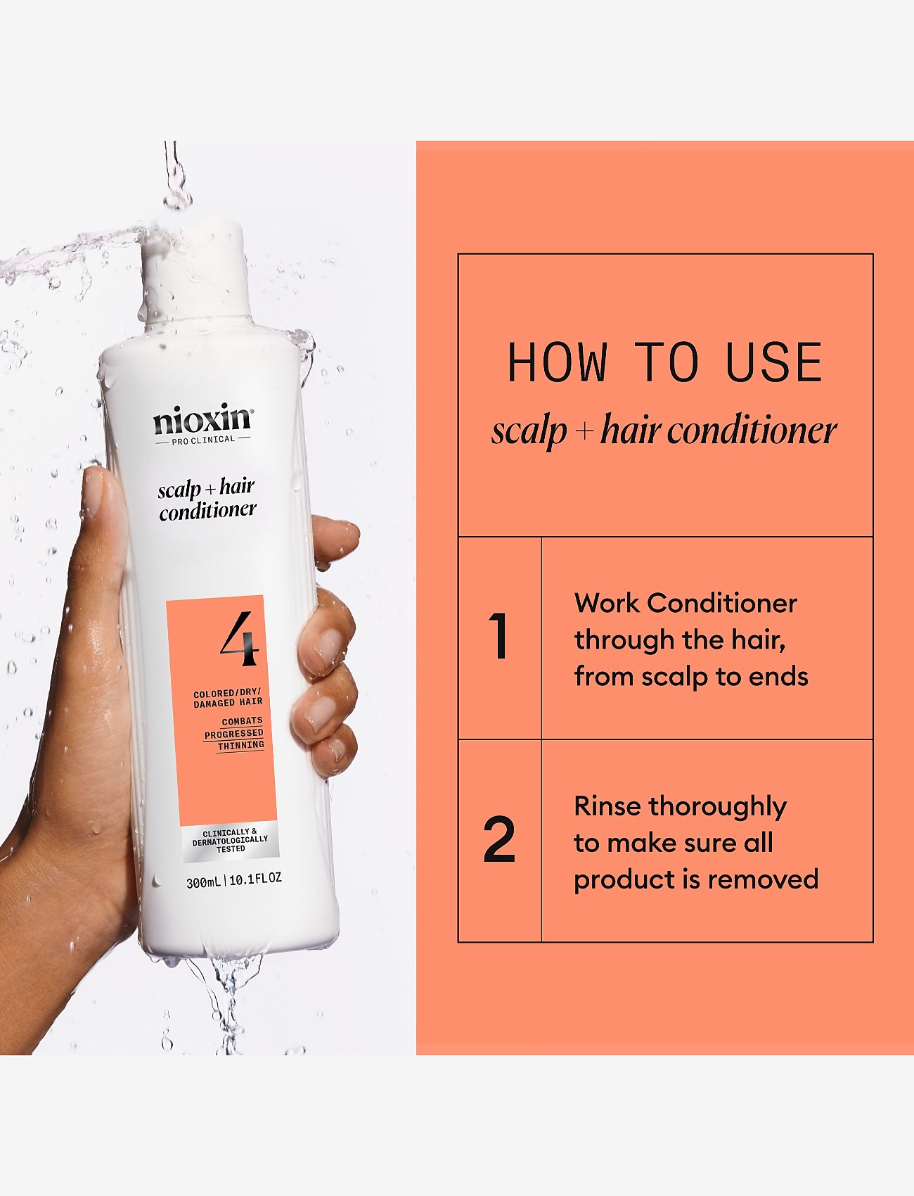 Nioxin - Nioxin System 4 Conditioner for Colored Thinning Hair 300 ml - hårpleje - no color - 2