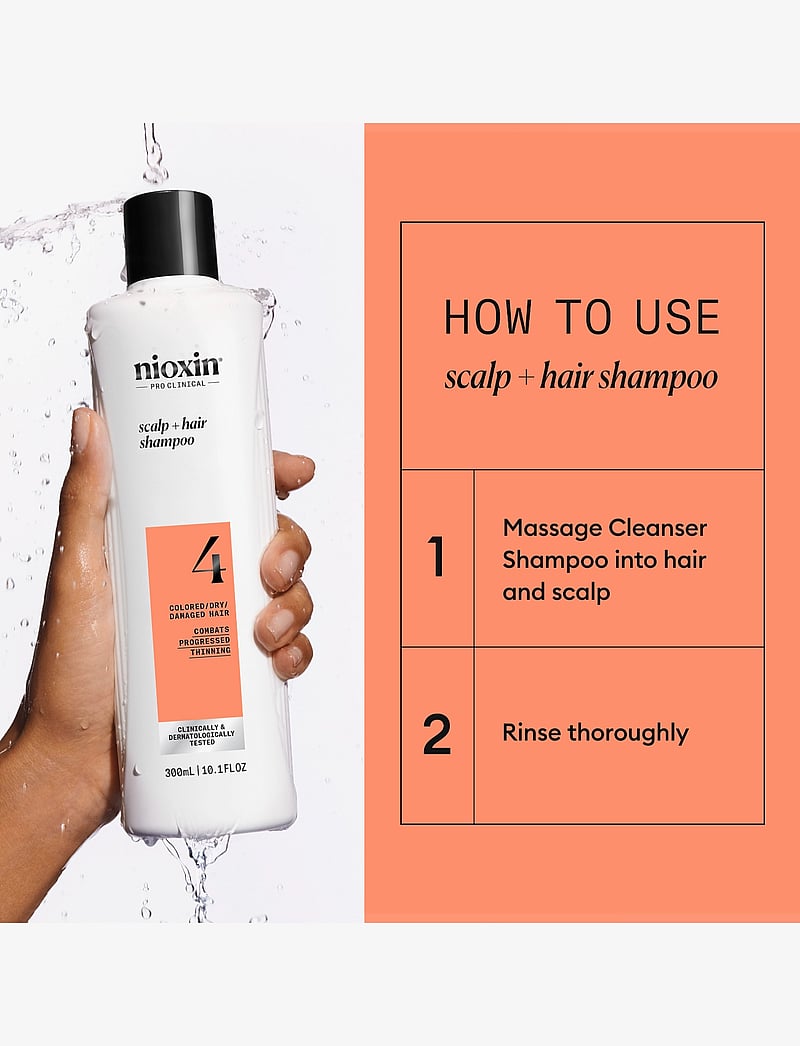 Nioxin - Nioxin System 4 Shampoo for Colored Thinning Hair 300 ml - Šampoon - no color - 2