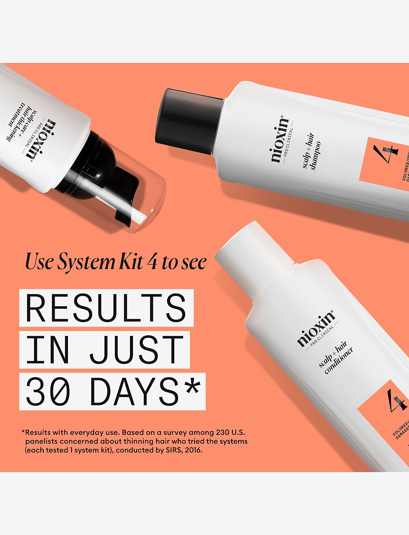 Nioxin - Nioxin System 4 Shampoo for Colored Thinning Hair 300 ml - hårpleje - no color - 4