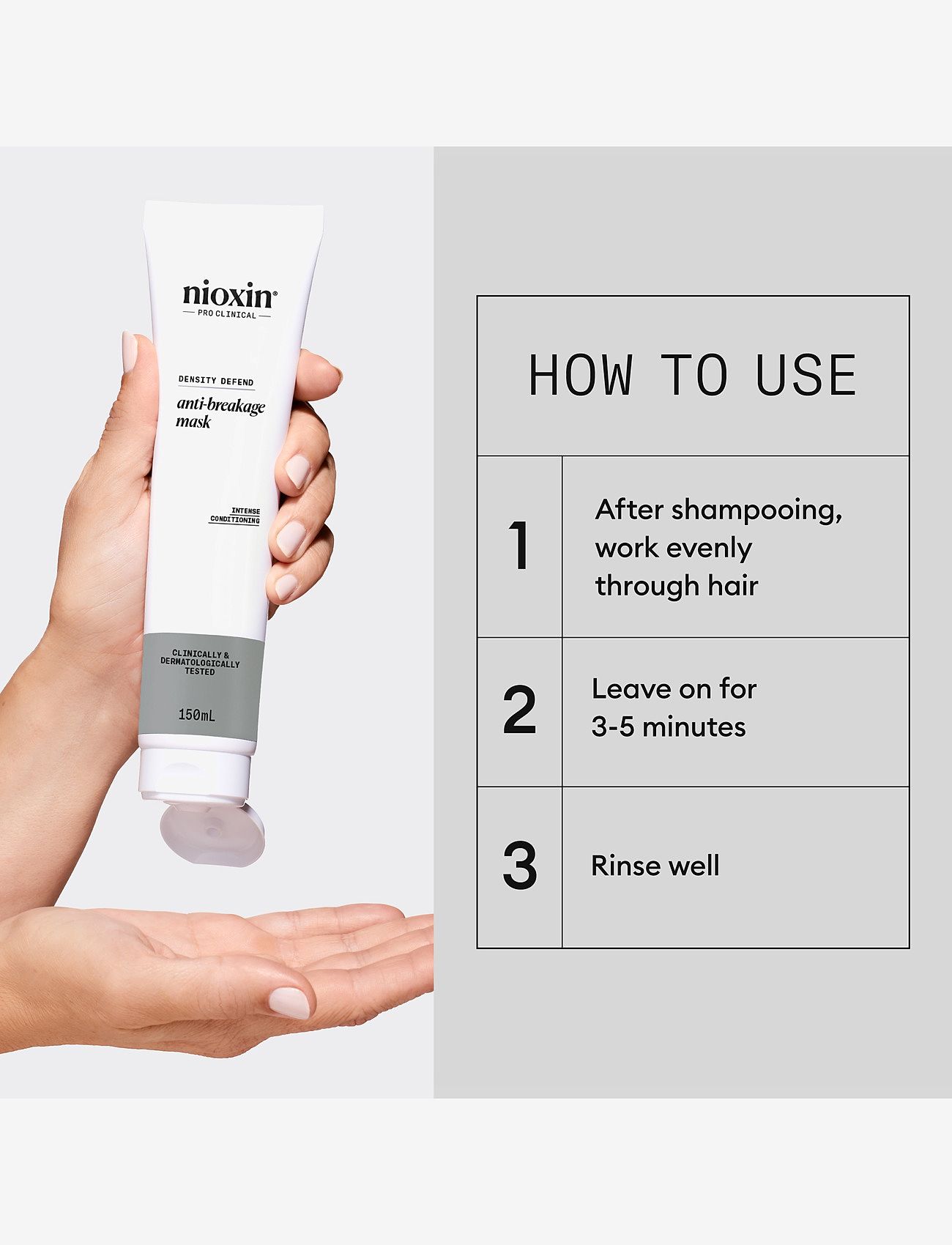 Nioxin - Nioxin Anti-Breakage Strengthening Mask 150 ml - hårmasker - no color - 4