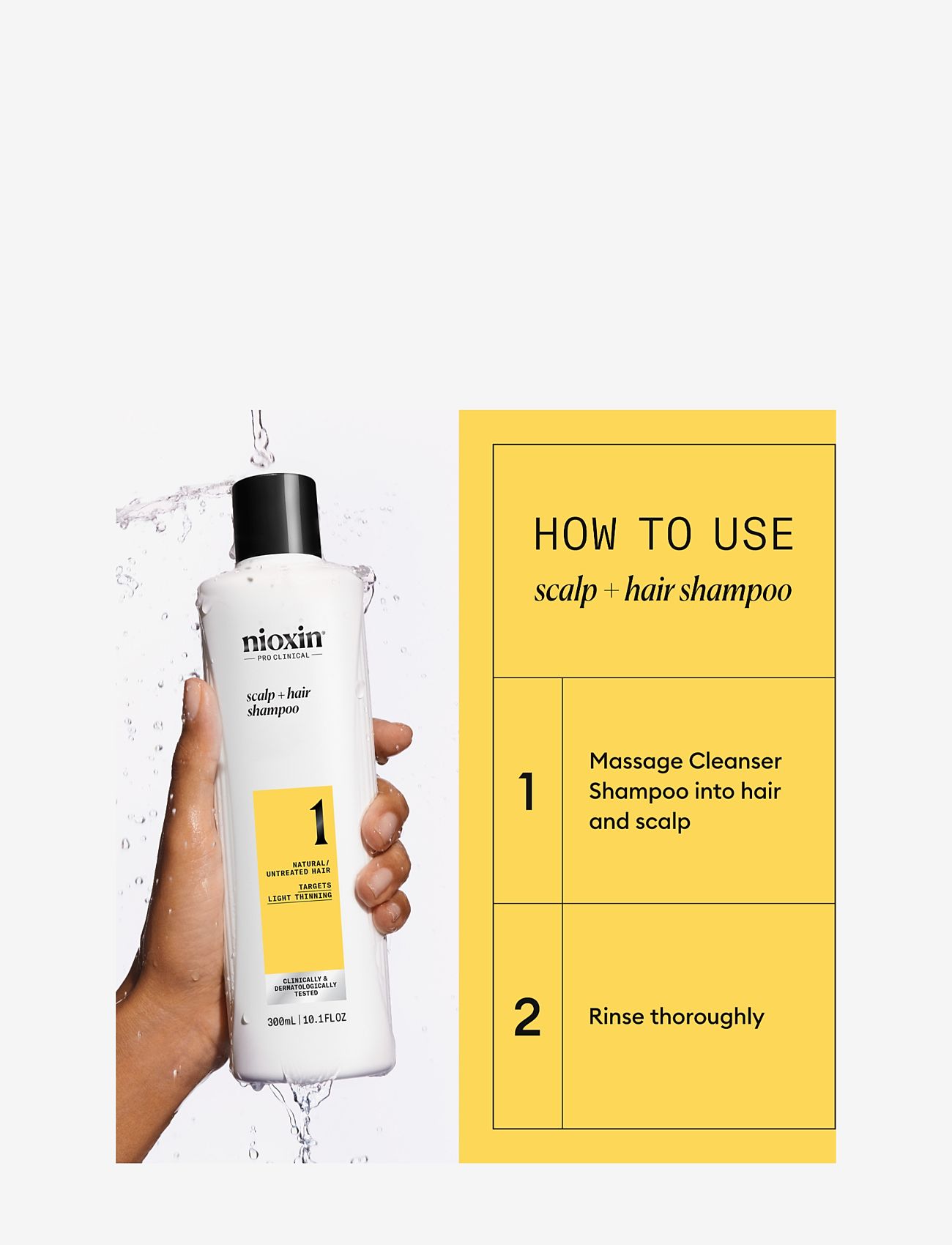 Nioxin - Nioxin System 1 Shampoo for Thinning Hair 300 ml - hårpleje - no color - 2