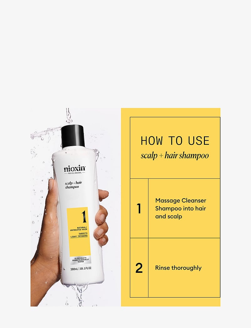 Nioxin - Nioxin System 1 Shampoo for Thinning Hair 300 ml - Šampoon - no color - 2