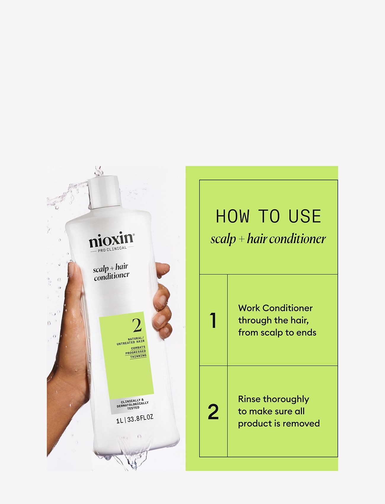 Nioxin - Nioxin System 2 Conditioner 1000 ml - hoitoaineet - no color - 2