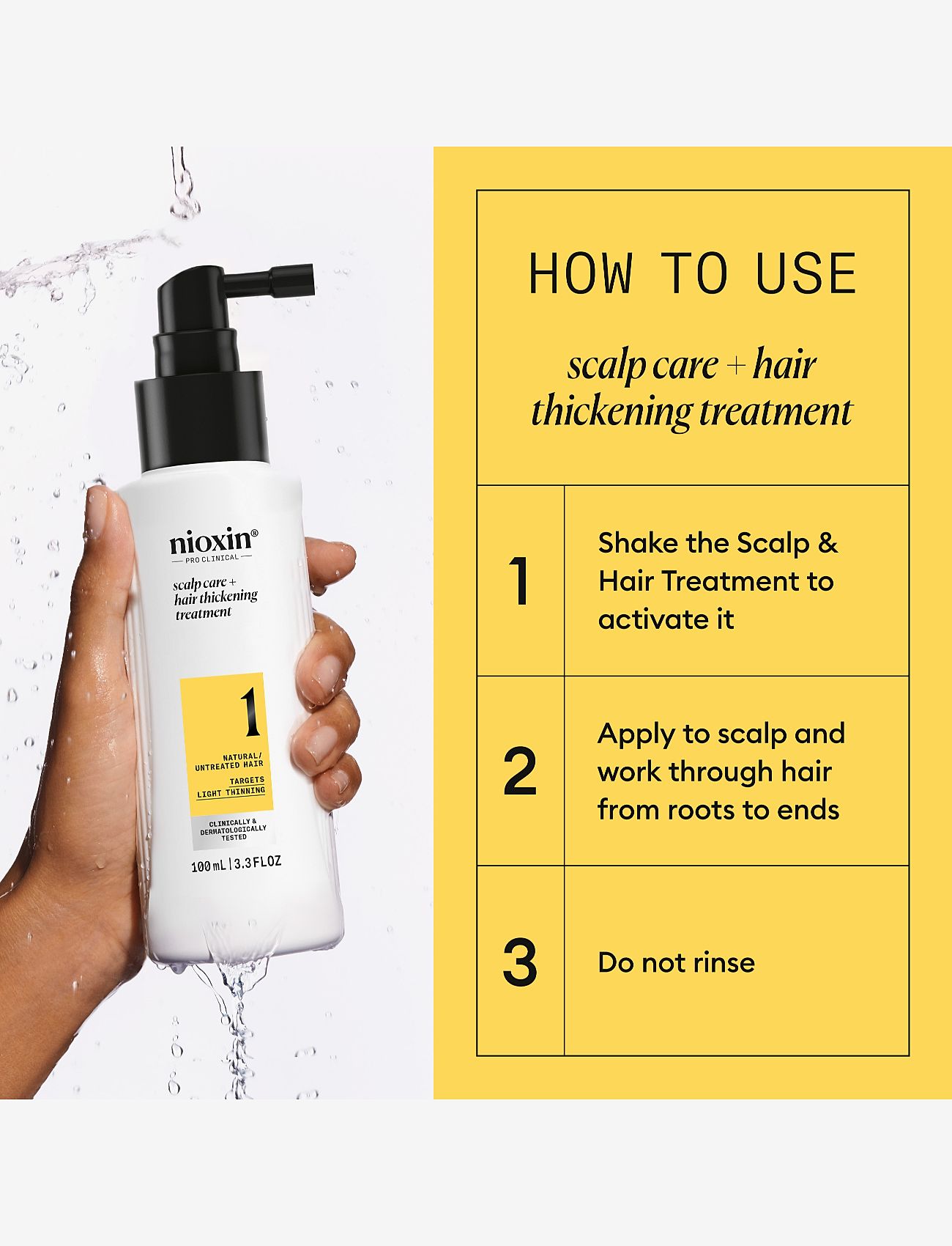 Nioxin - Nioxin System 1 Scalp Treatment for Thinning Hair 100 ml - hårkur - no color - 2