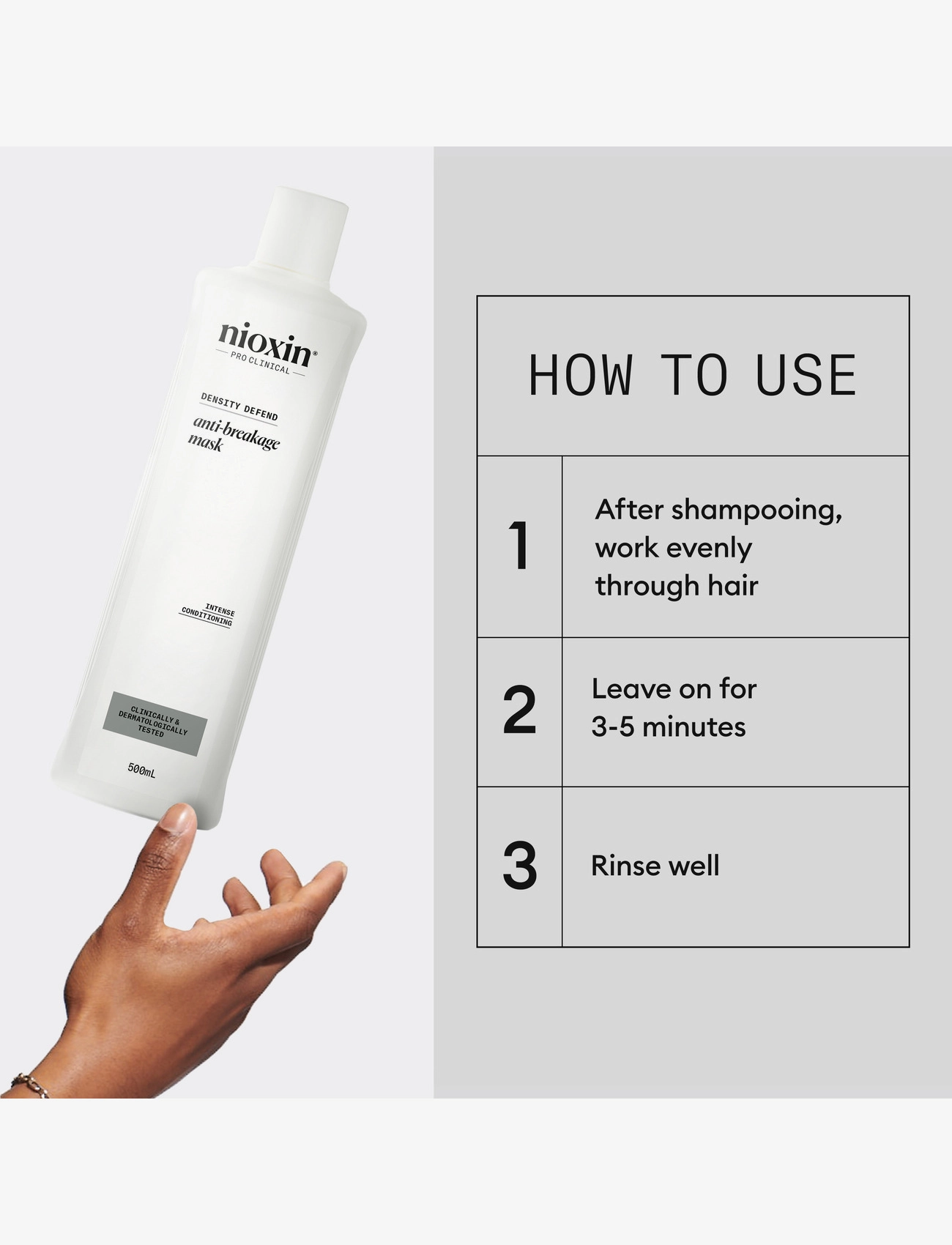 Nioxin - Nioxin Anti-Breakage Strengthening Mask 500 ml - hårmasker - no color - 4