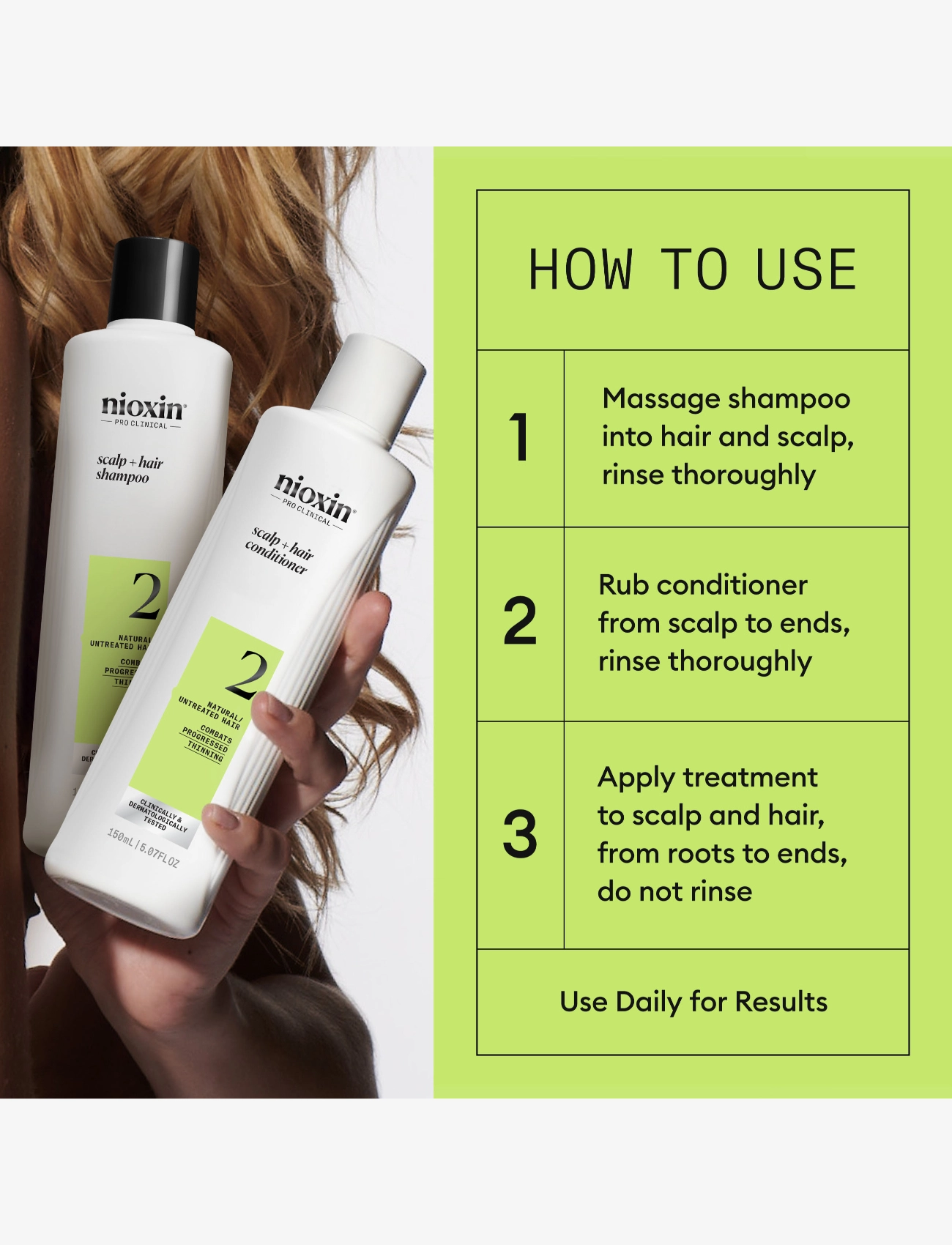 Nioxin - Nioxin System 2 Trial Kit for Thinning Hair - til ham - no color - 2